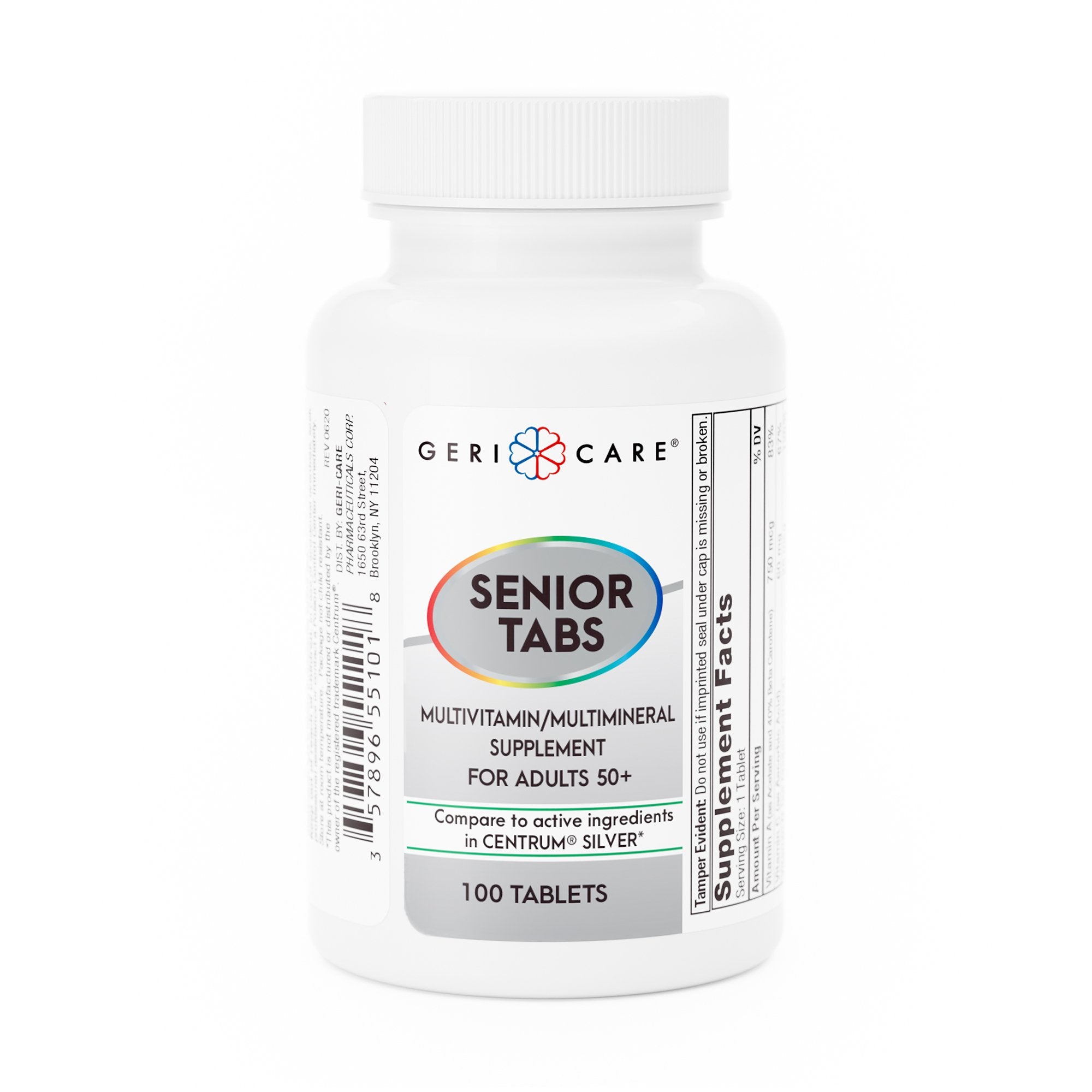 Geri-Care® Senior Tabs Multivitamin/Multimineral Supplement for Adults 50+