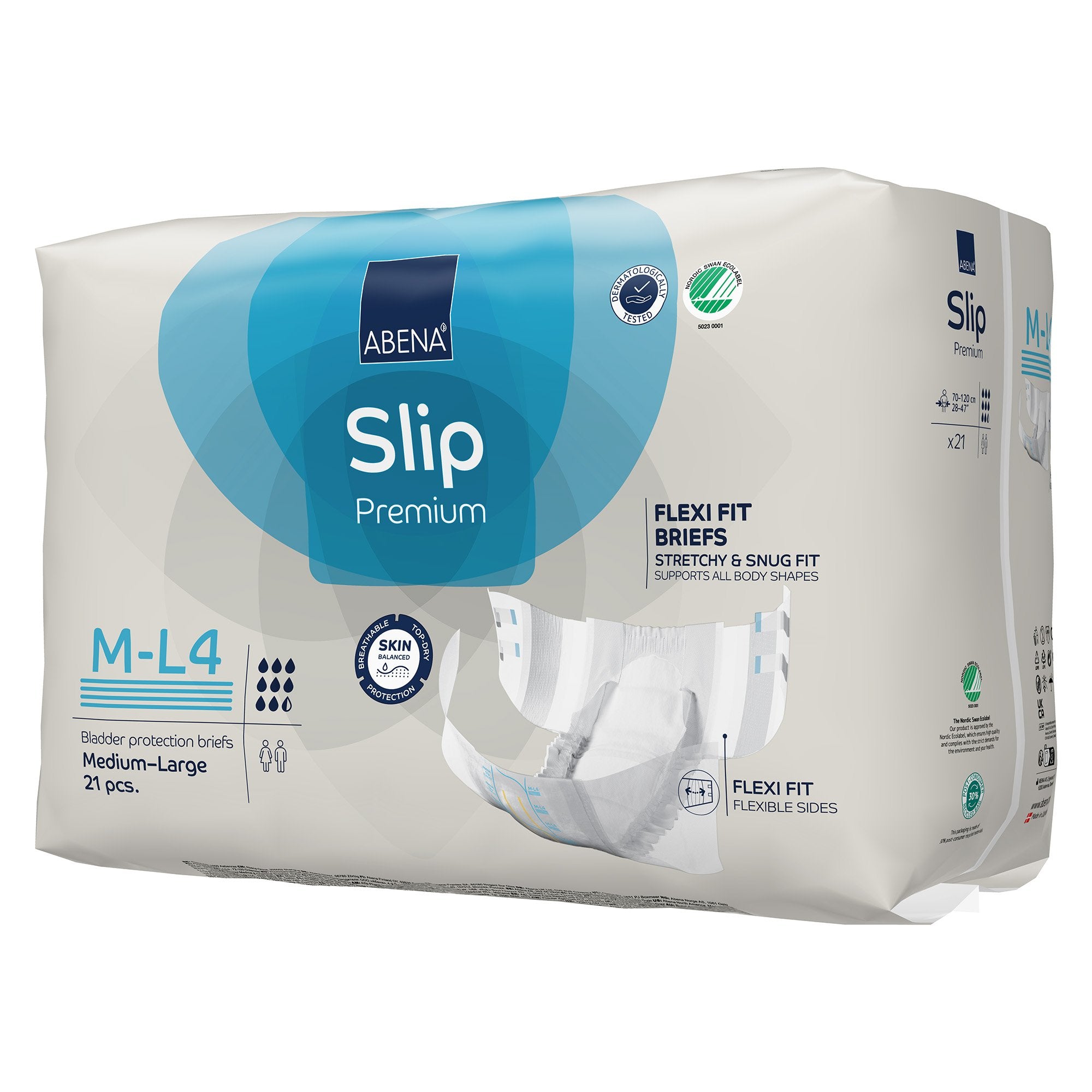 Incontinence Brief Abena Slip Flexi Fit Adult Medium / Large Unisex Disposable Heavy Absorbency - image 4
