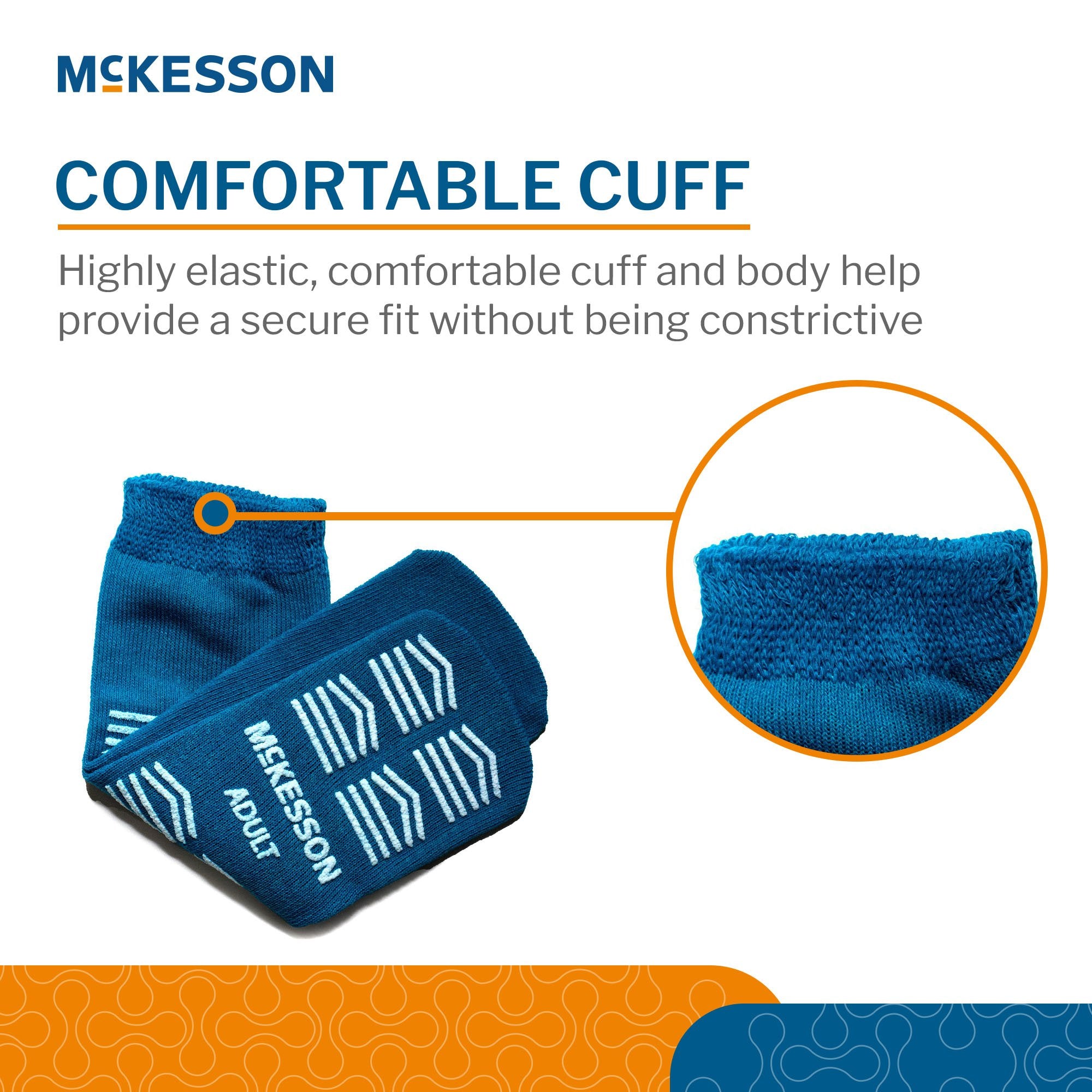 Slipper Socks McKesson Unisex Adult Large Single Tread Single Patient Use Teal - image 5