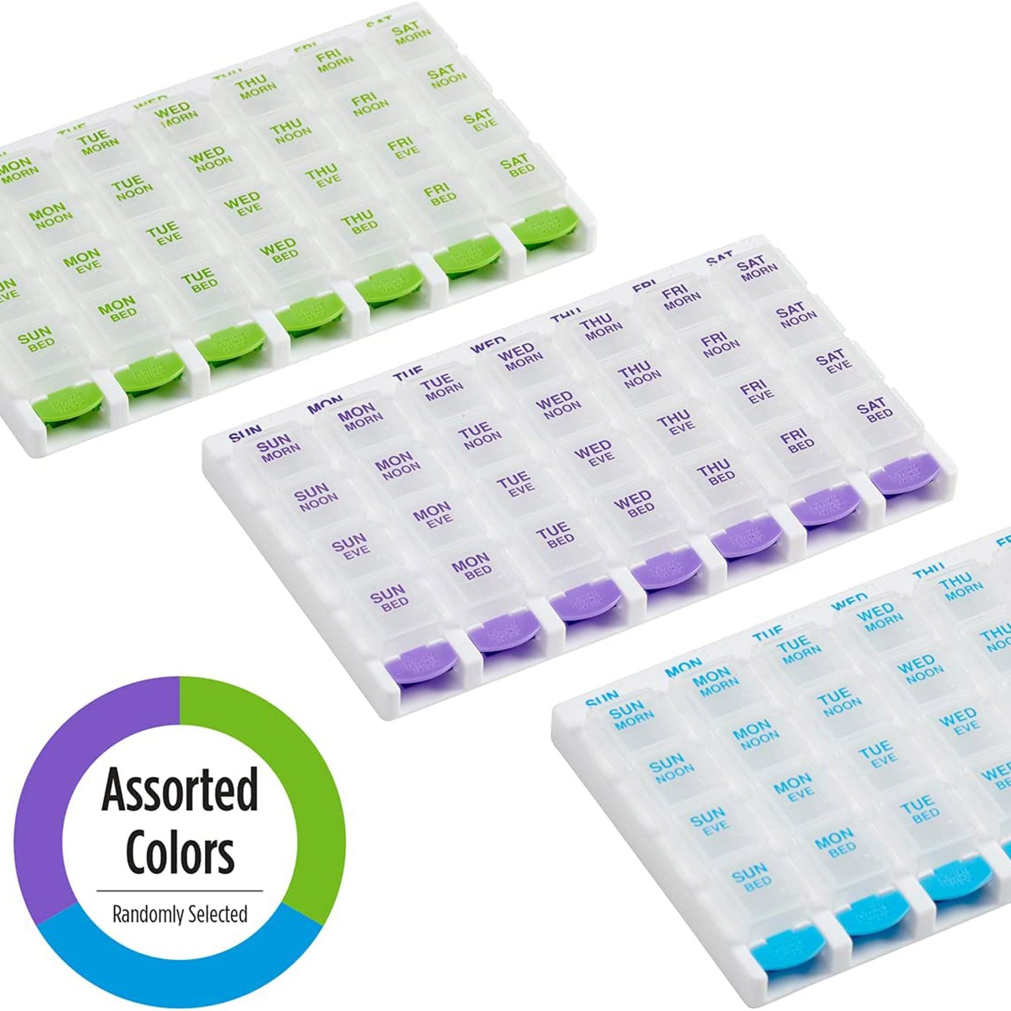 Pill Organizer Ezy Dose® Pop Out Push-Button Medtime Planner® 7 Day 4 Dose - image 3