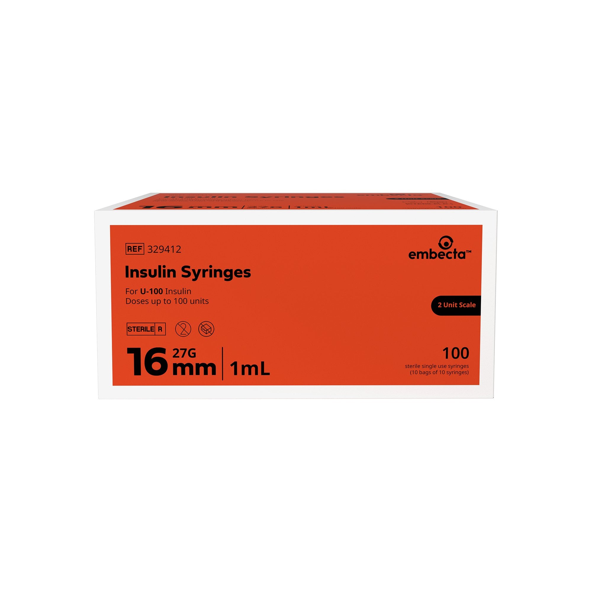 Standard Insulin Syringe with Needle Micro-Fine™ 1 mL 5/8 Inch 27 Gauge NonSafety Regular Wall - image 3