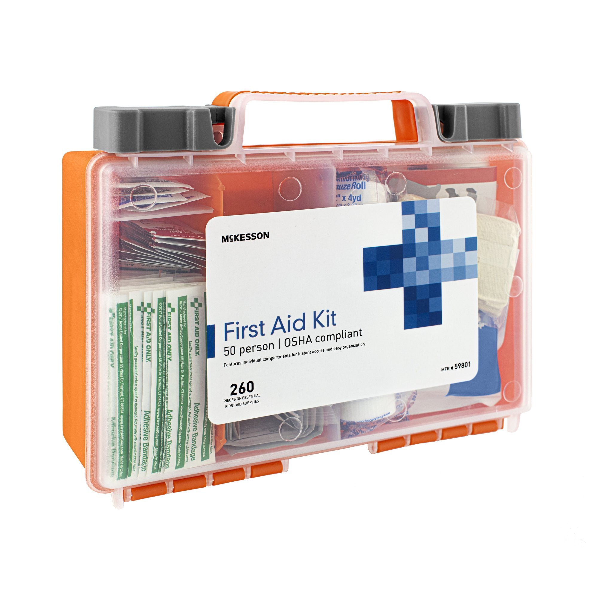 First Aid Kit McKesson 50 Person Plastic Case - image 3