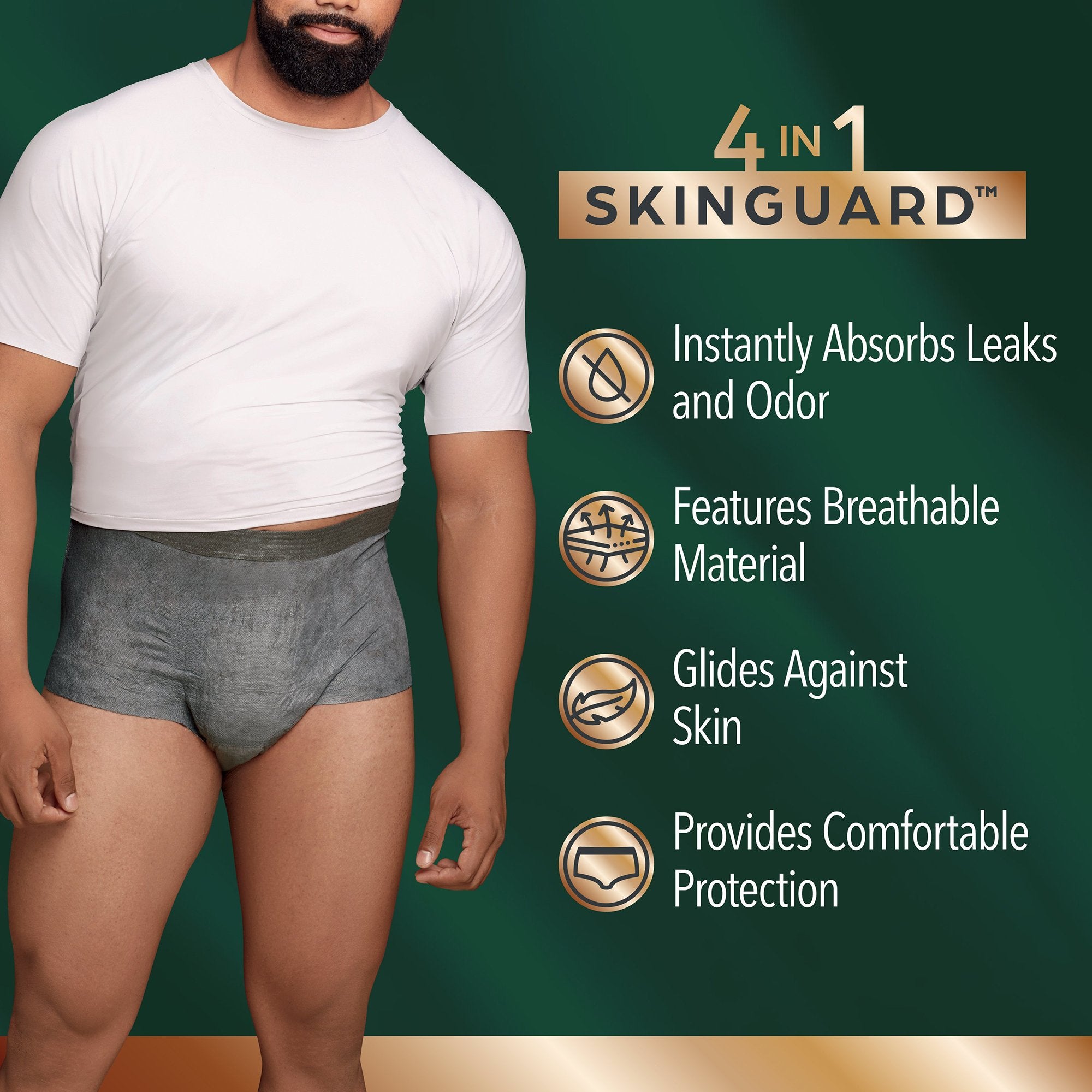 Absorbent Underwear Depend® Real Fit® Waistband Style Adult Small / Medium Male Disposable Heavy Absorbency - image 4