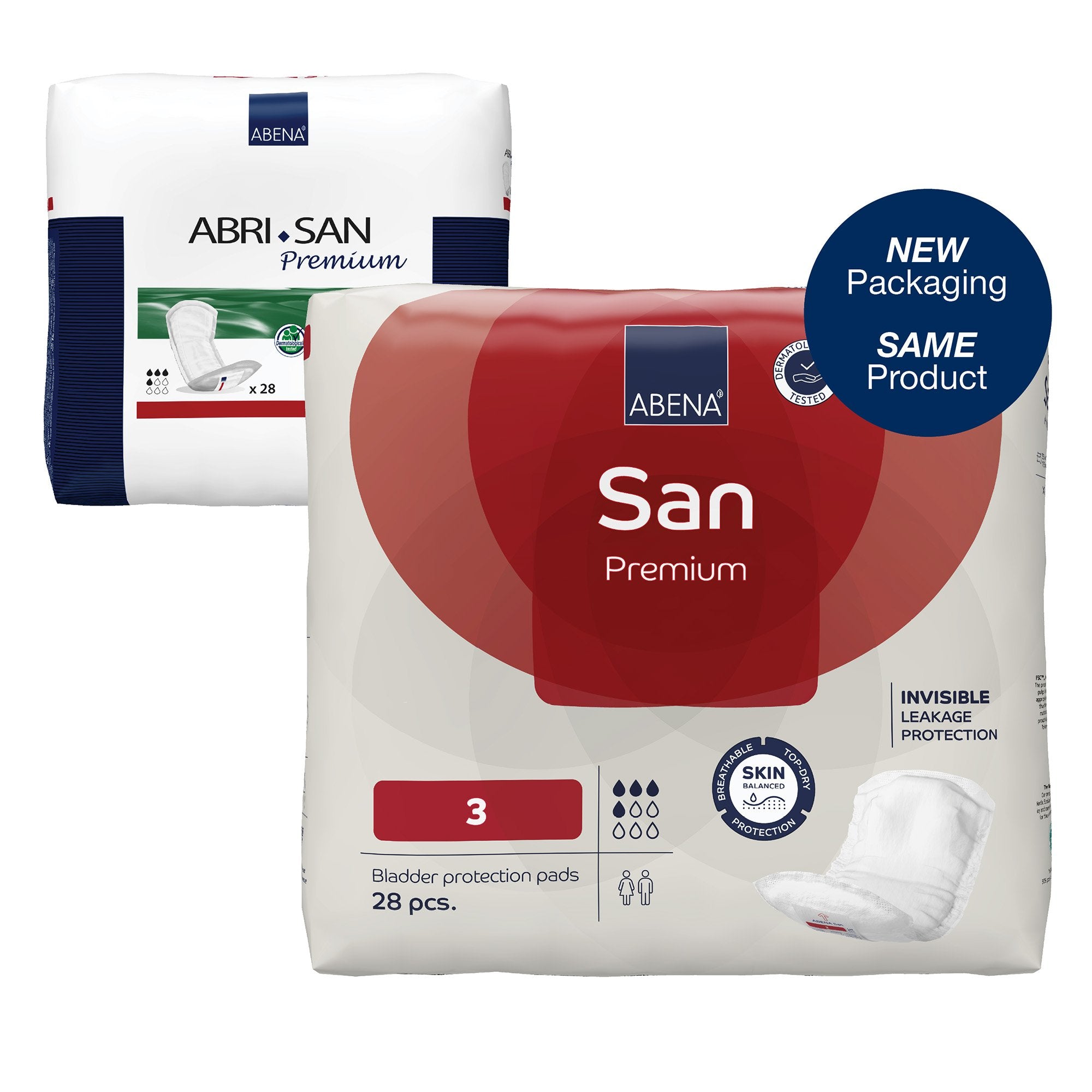 Bladder Control Pad Abena® San Premium 4.3 X 12.9 Inch Light Absorbency Fluff / Polymer Core Size 3 - image 2