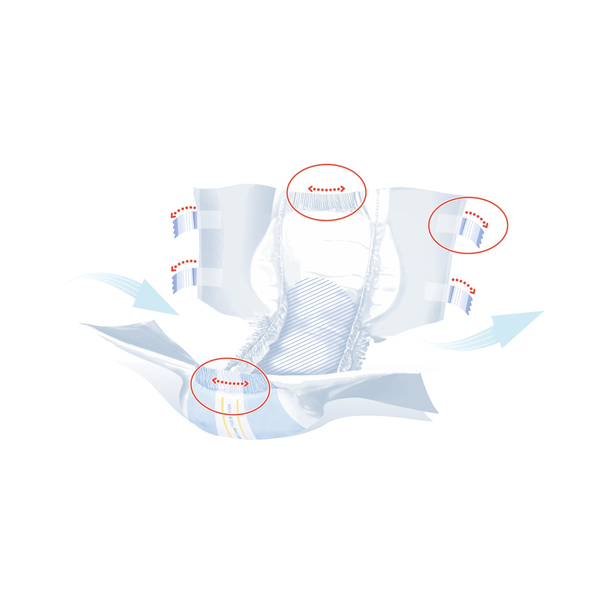 Incontinence Brief Seni® Super Plus Adult Large Unisex Disposable Heavy Absorbency - image 10