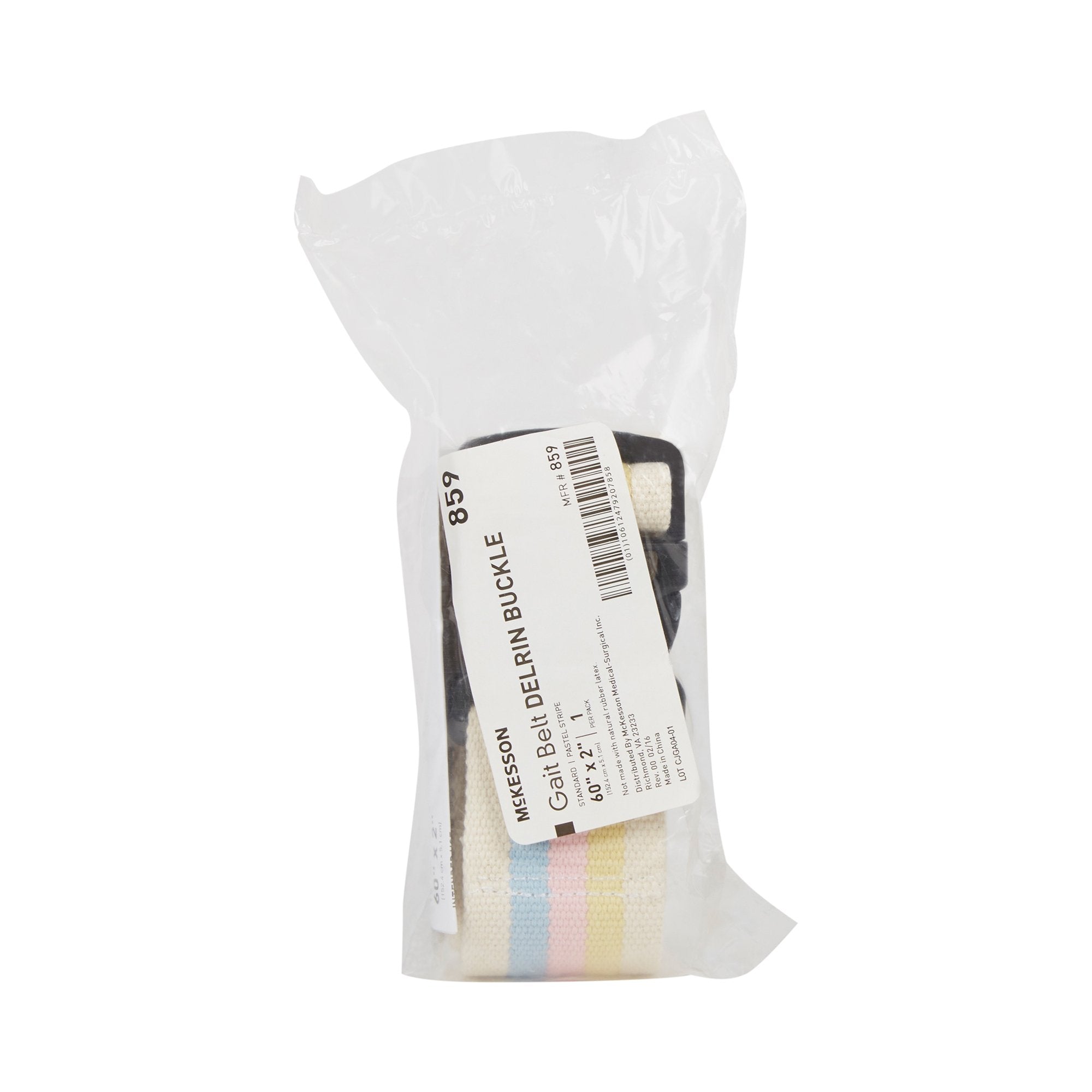 Gait Belt McKesson 60 Inch Length Pastel Stripe Polyester - image 2
