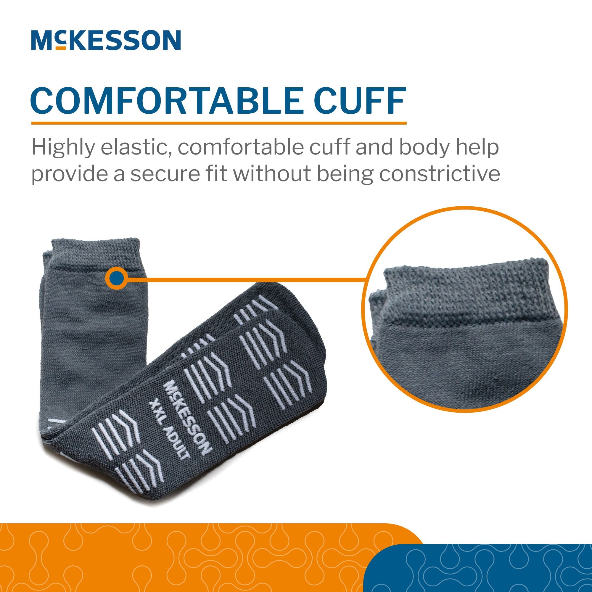 Slipper Socks McKesson Unisex Adult 2X-Large Double Tread Single Patient Use Gray - image 4