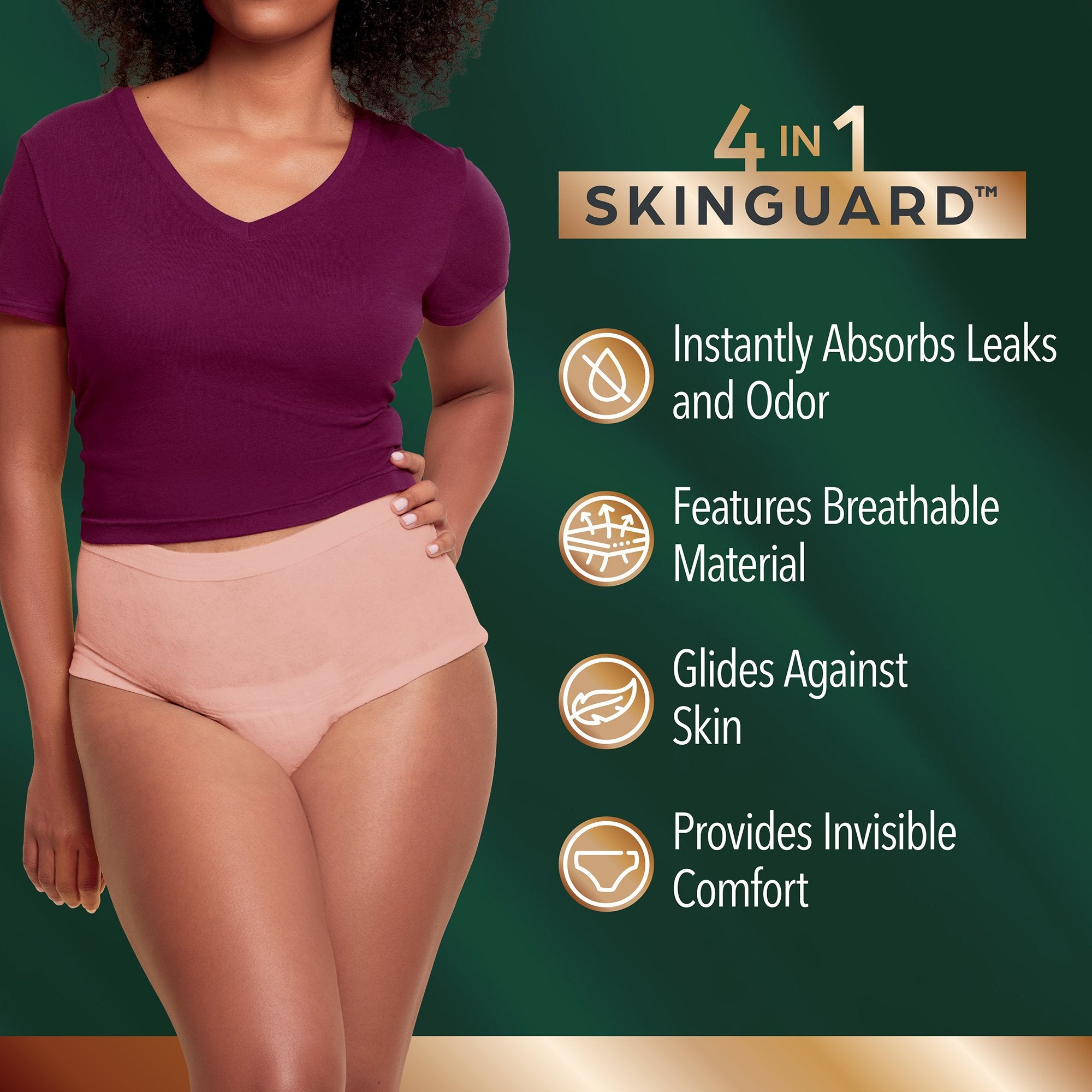 Absorbent Underwear Depend® Silhouette® Waistband Style Adult X-Large Female Disposable Heavy Absorbency - image 6