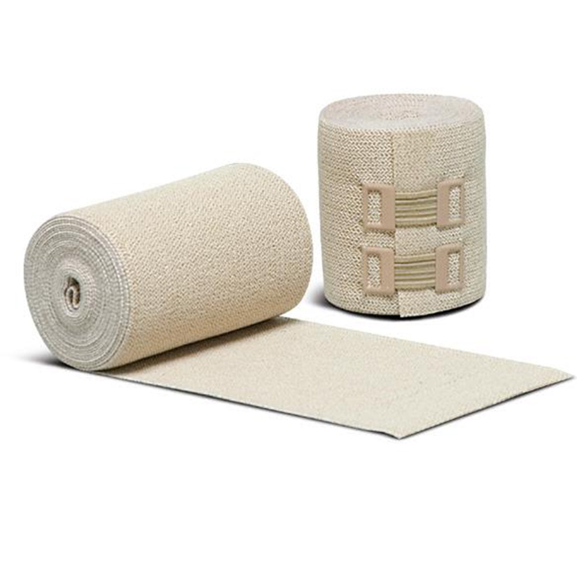 Elastic Bandage LoPress® 4-7/10 Inch X 5-2/5 Yard Clip Detached Closure Tan NonSterile Standard Compression