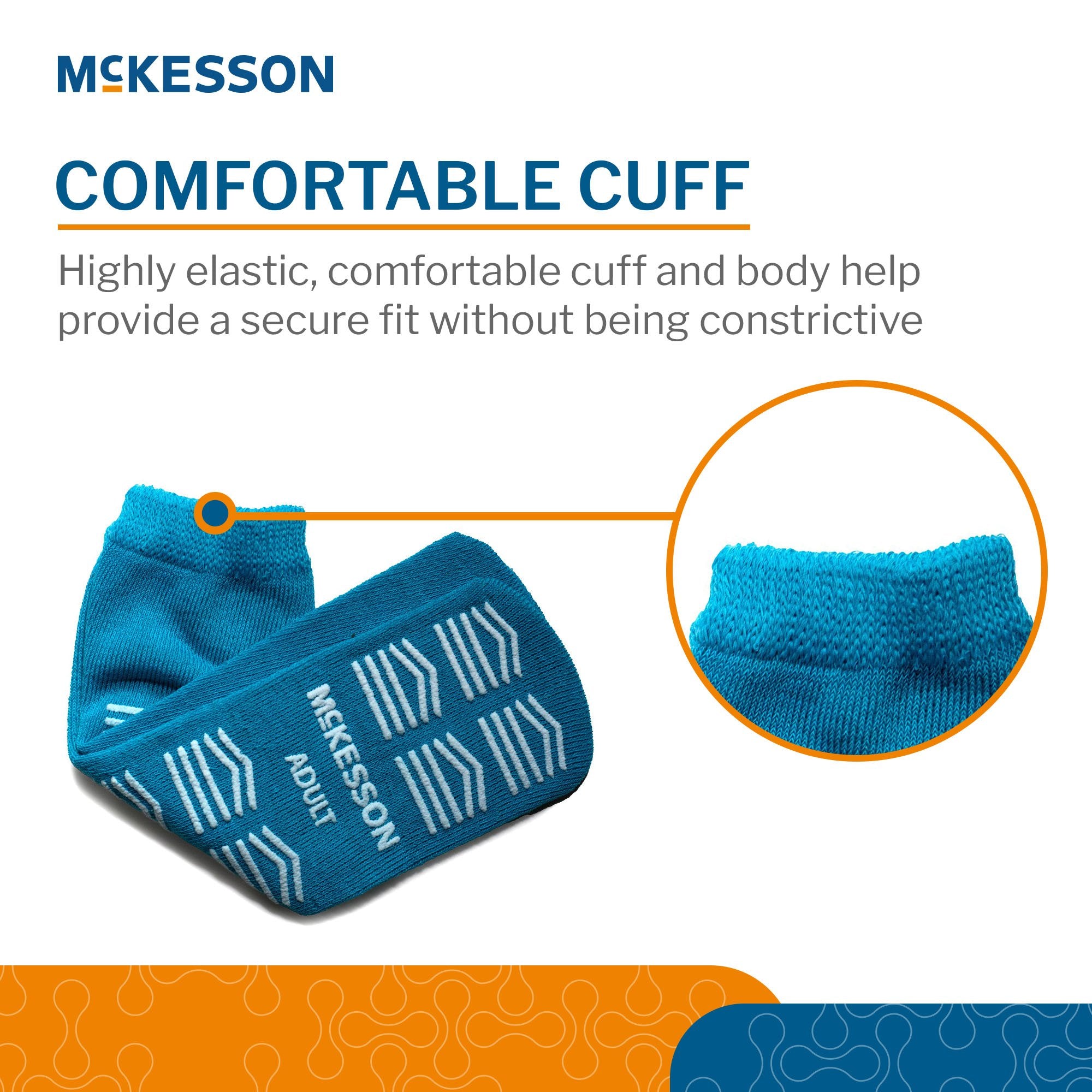 Slipper Socks McKesson Unisex Adult Large Single Tread Single Patient Use Teal - image 5