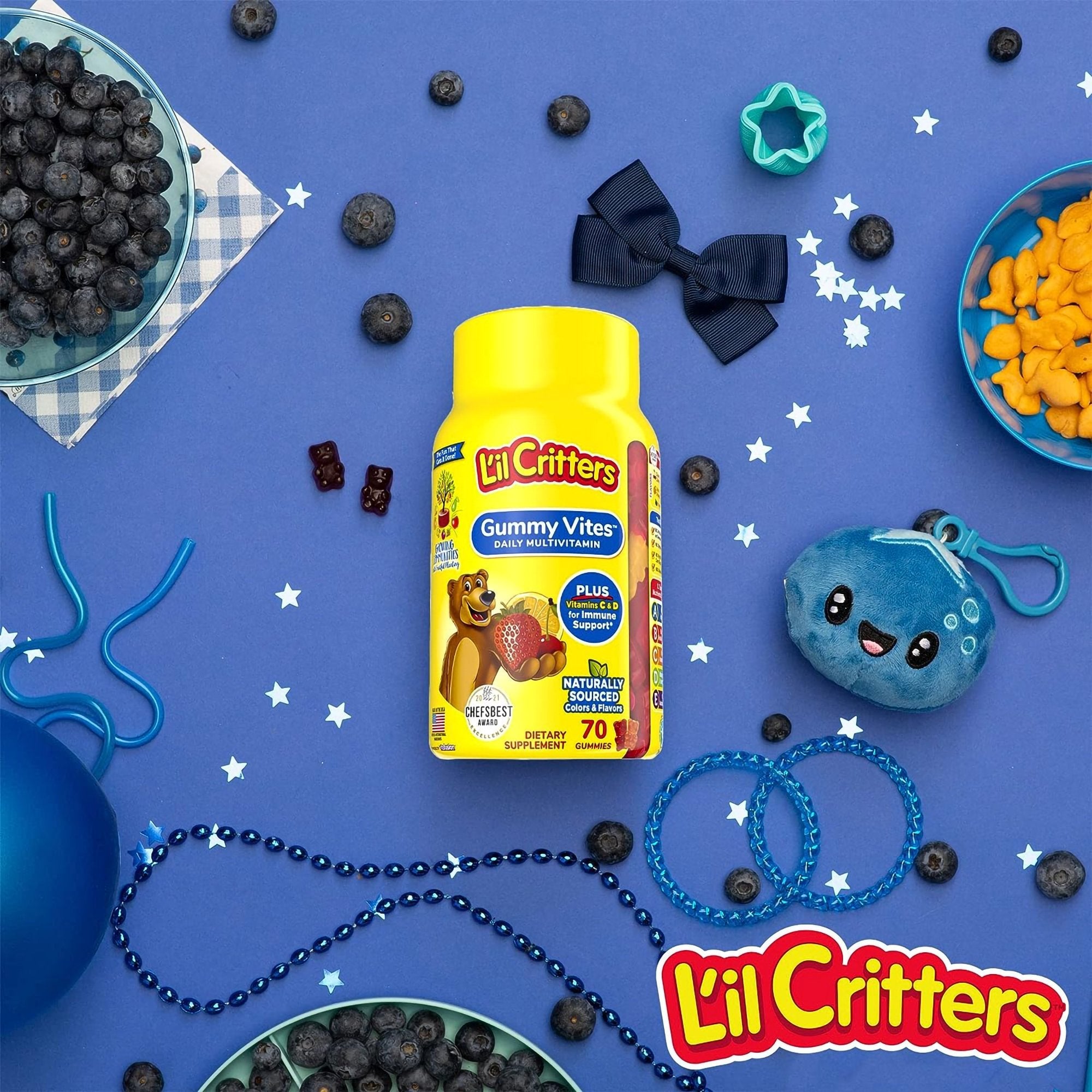 Multivitamin Supplement L'il Critters® Vitamin A / Ascorbic Acid / Vitamin D 2,100 IU - 400 IU - 20 mg Strength Gummy 70 per Bottle Assorted Fruit Flavor - image 9