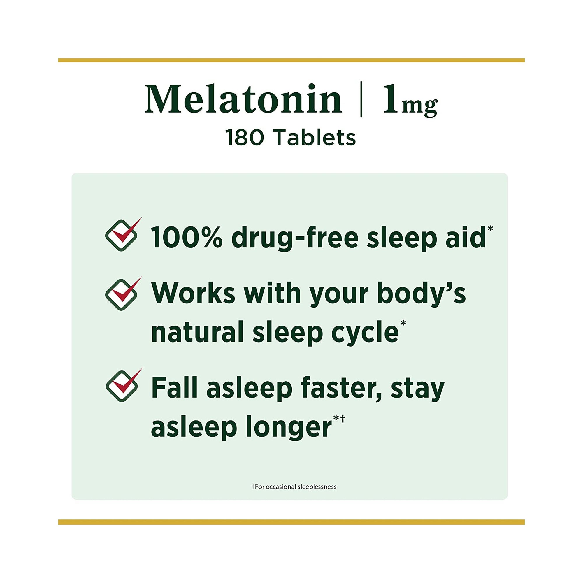 Natural Sleep Aid Nature's Bounty® 180 per Bottle Tablet 1 mg Strength - image 3