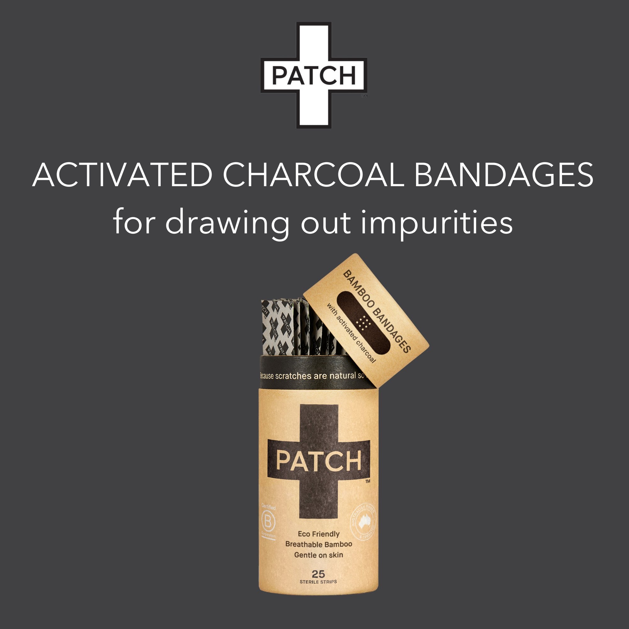 Adhesive Strip Patch™ Bamboo / Activated Charcoal Black 3/4 X 3 Inch Sterile - image 7