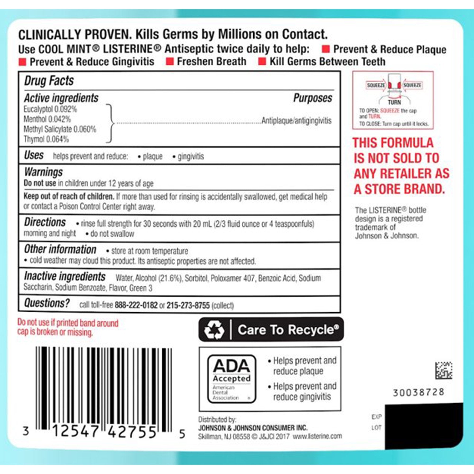 Mouthwash Listerine® 1.5 Liter Cool Mint Flavor - image 4