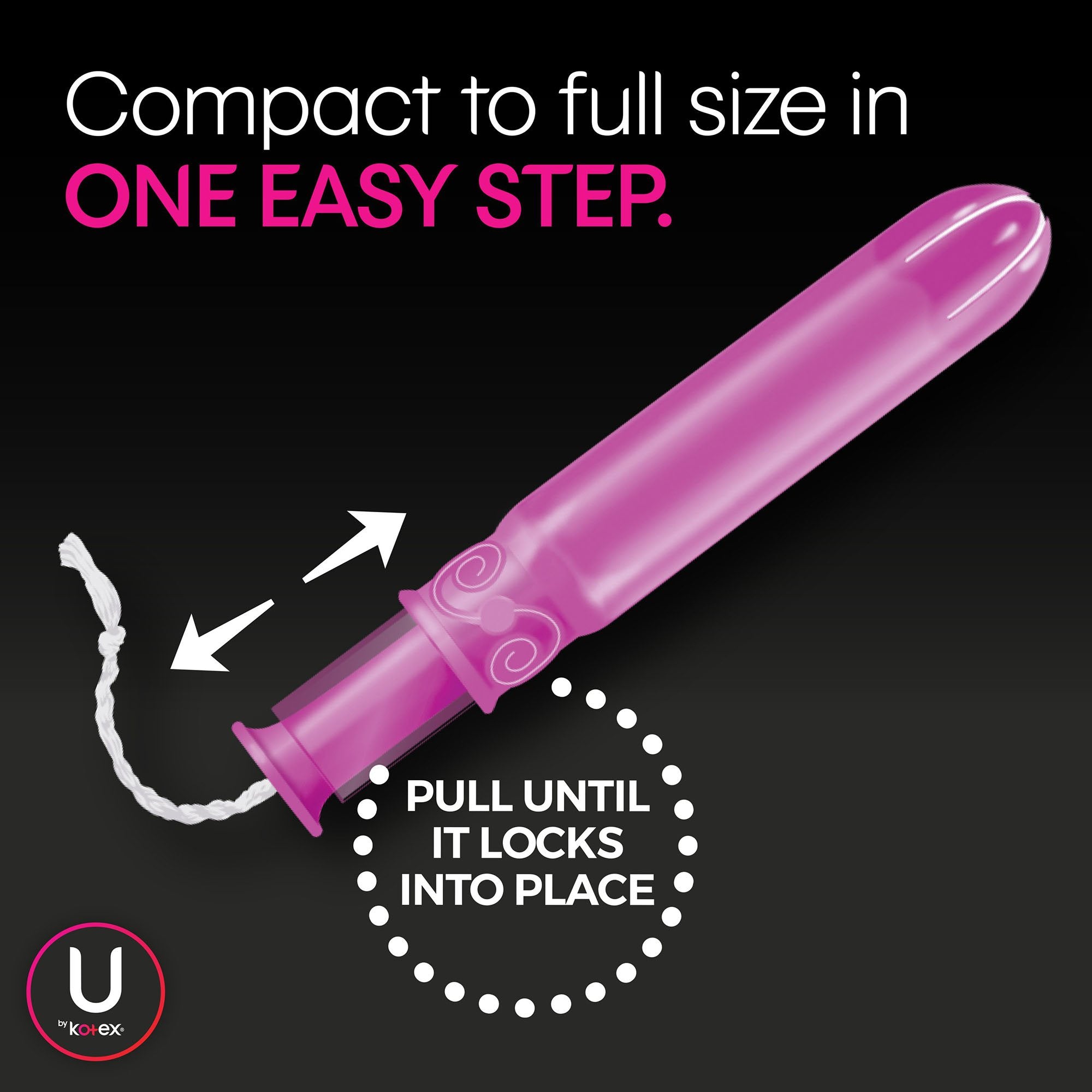 Tampon U By Kotex® Click® Super Absorbency Plastic Applicator Individually Wrapped - image 5