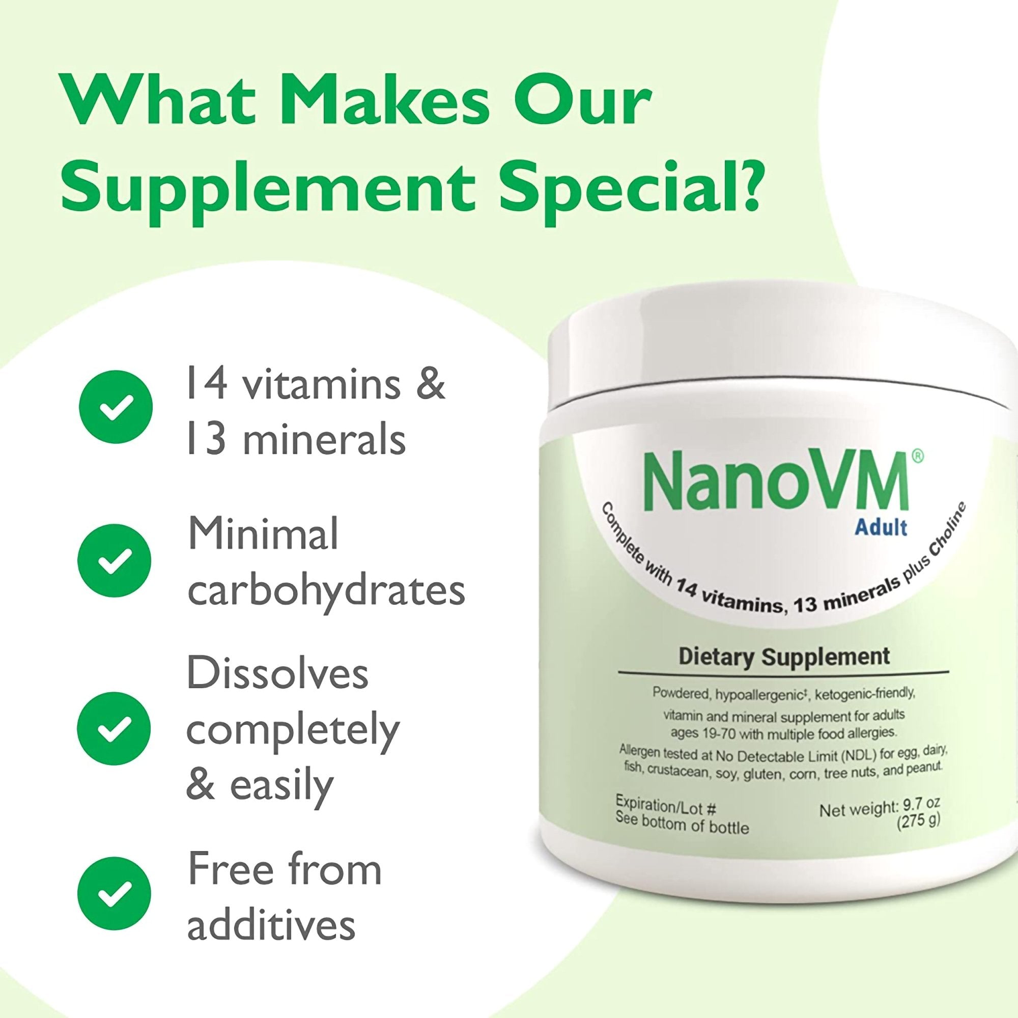 Oral Supplement NanoVM® Adult Unflavored Powder 275 Gram Jar - image 4