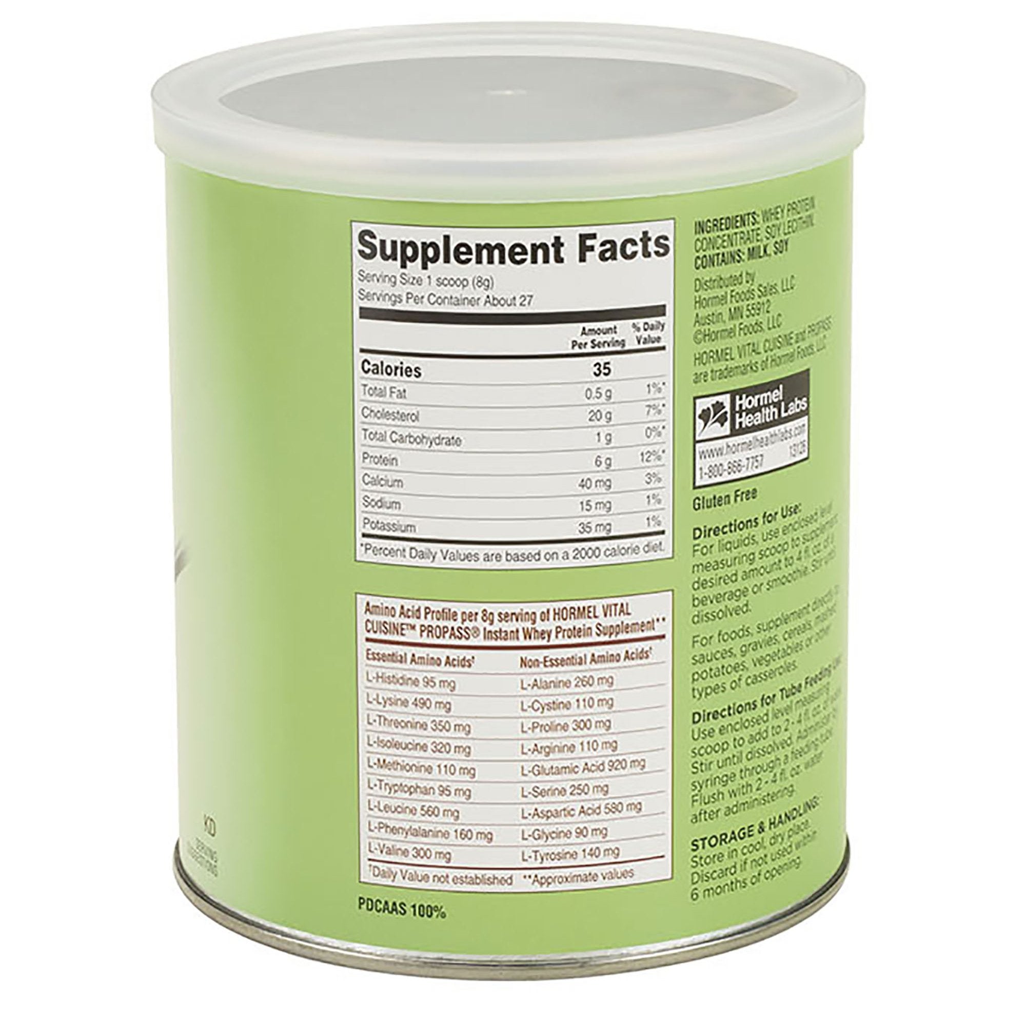 Oral Supplement Hormel Vital Cuisine® PROPASS® Unflavored Powder 7.5 oz. Can - image 4