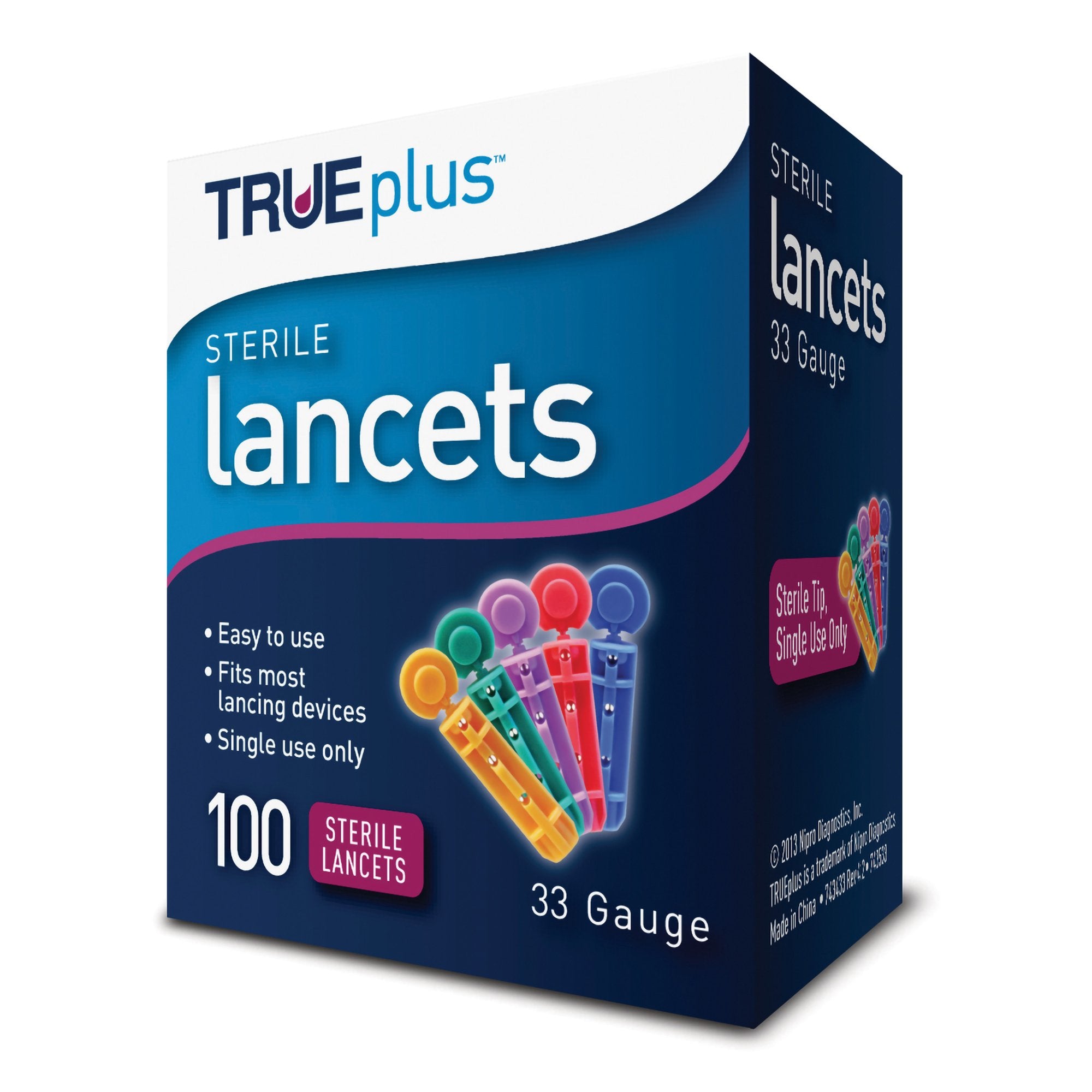Lancet for Lancing Device TRUEplus™ 33 Gauge Non-Safety Twist Off Cap Finger - image 3