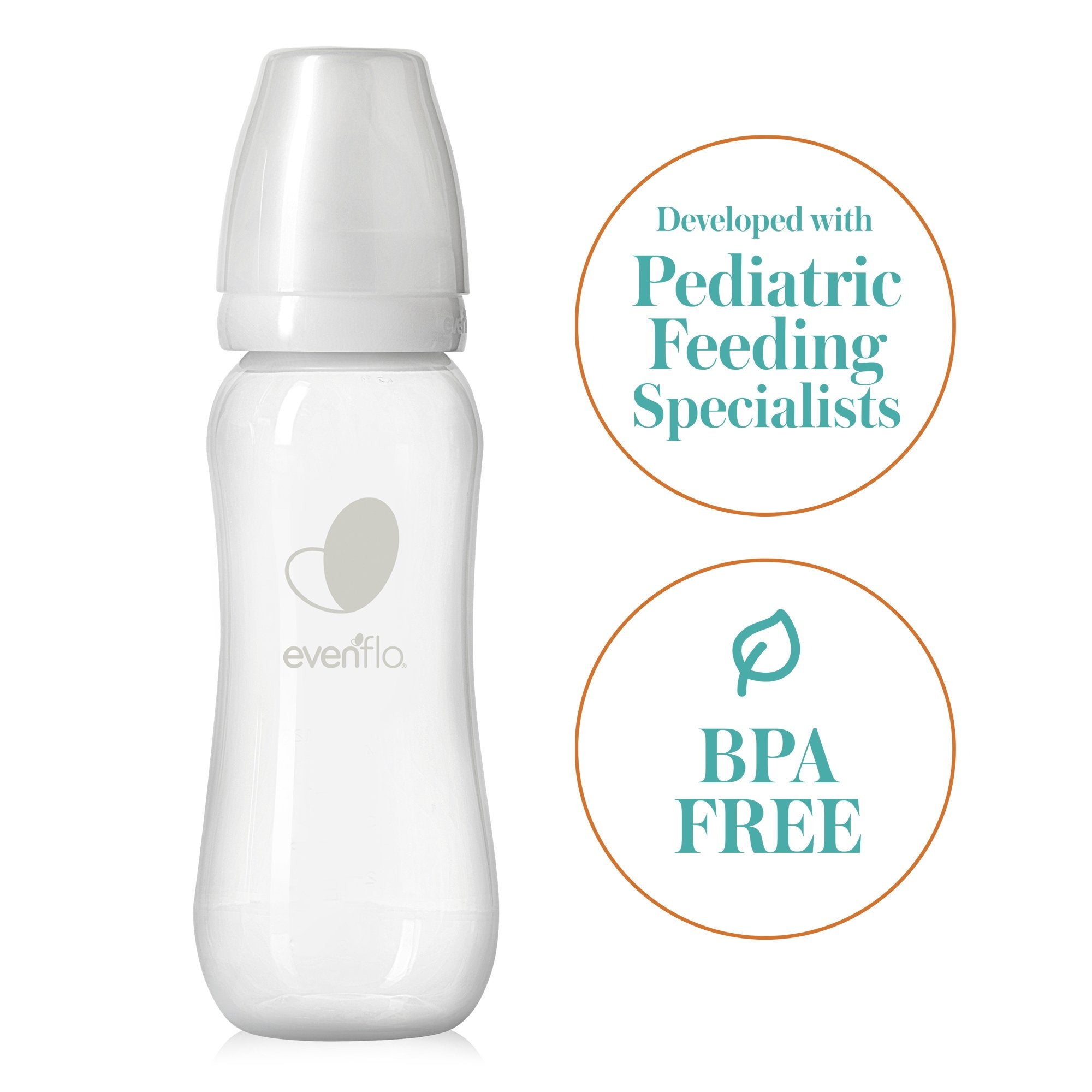 Baby Bottle Evenflo Feeding Balance + Standard Neck 9 oz. Food Grade Material Clear - image 3