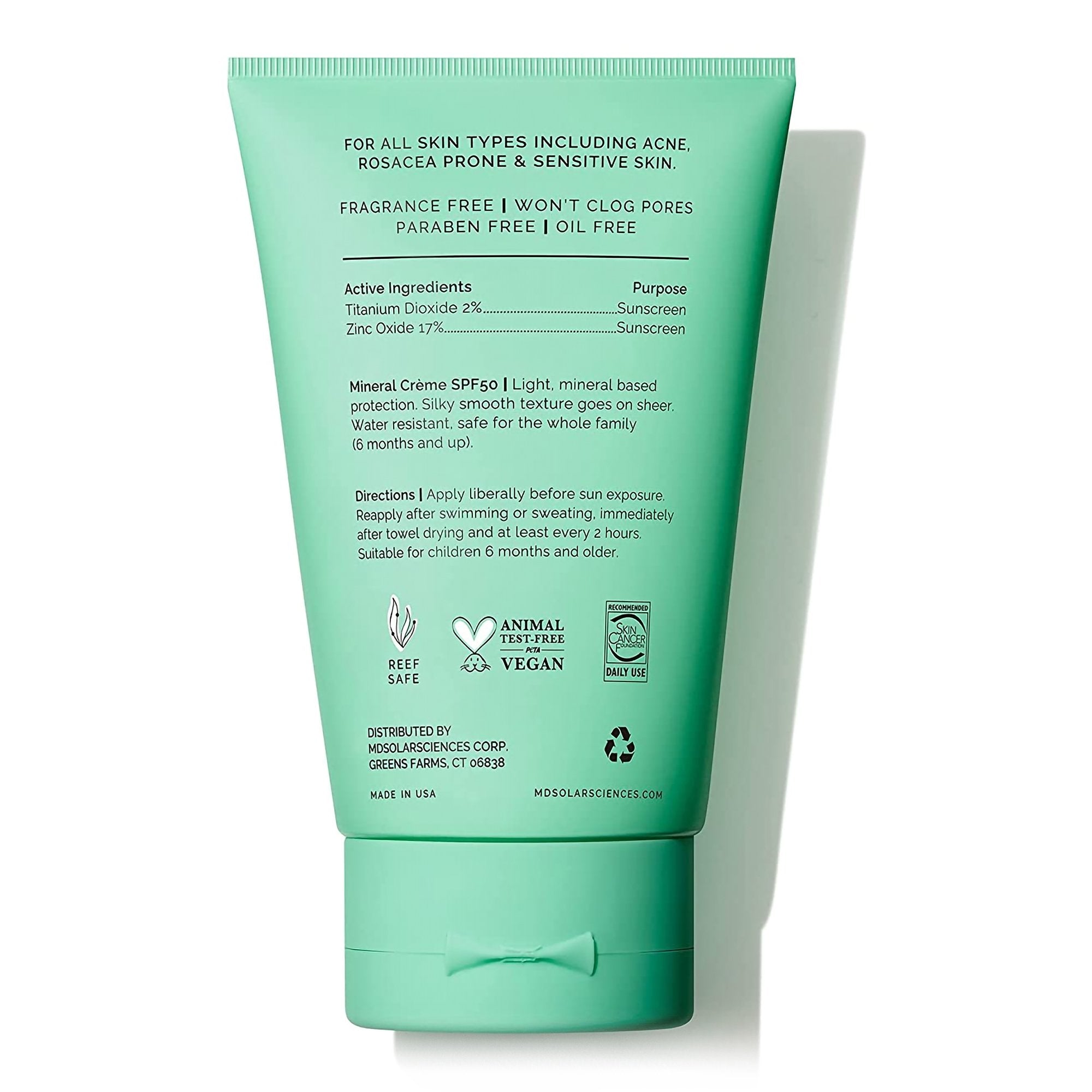 Sunscreen MDSolarSciences® Mineral KidCrème® SPF 50 Cream 3.4 oz. Tube - image 3