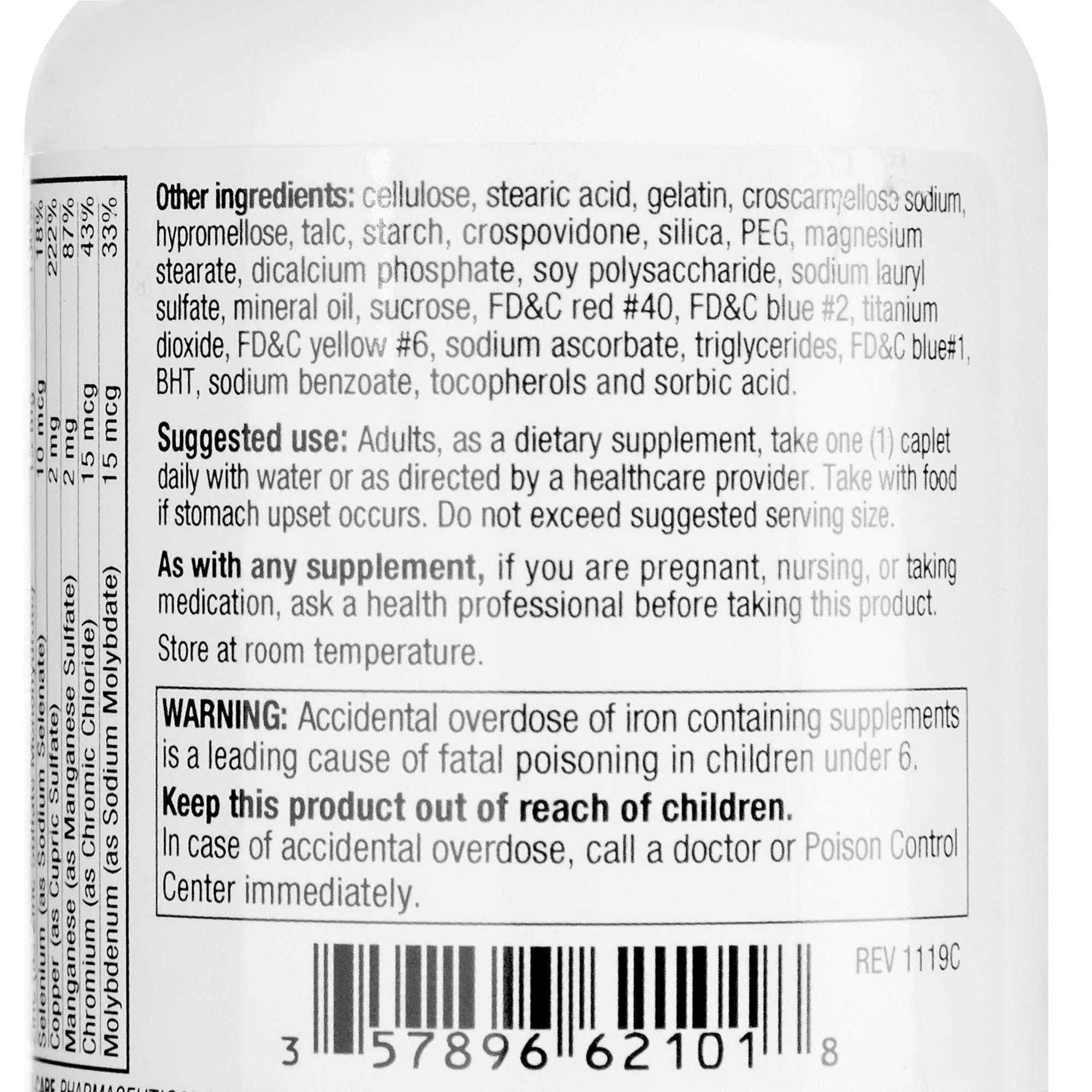Multivitamin Supplement with Minerals Geri-Care® Tablet 100 per Bottle - image 3