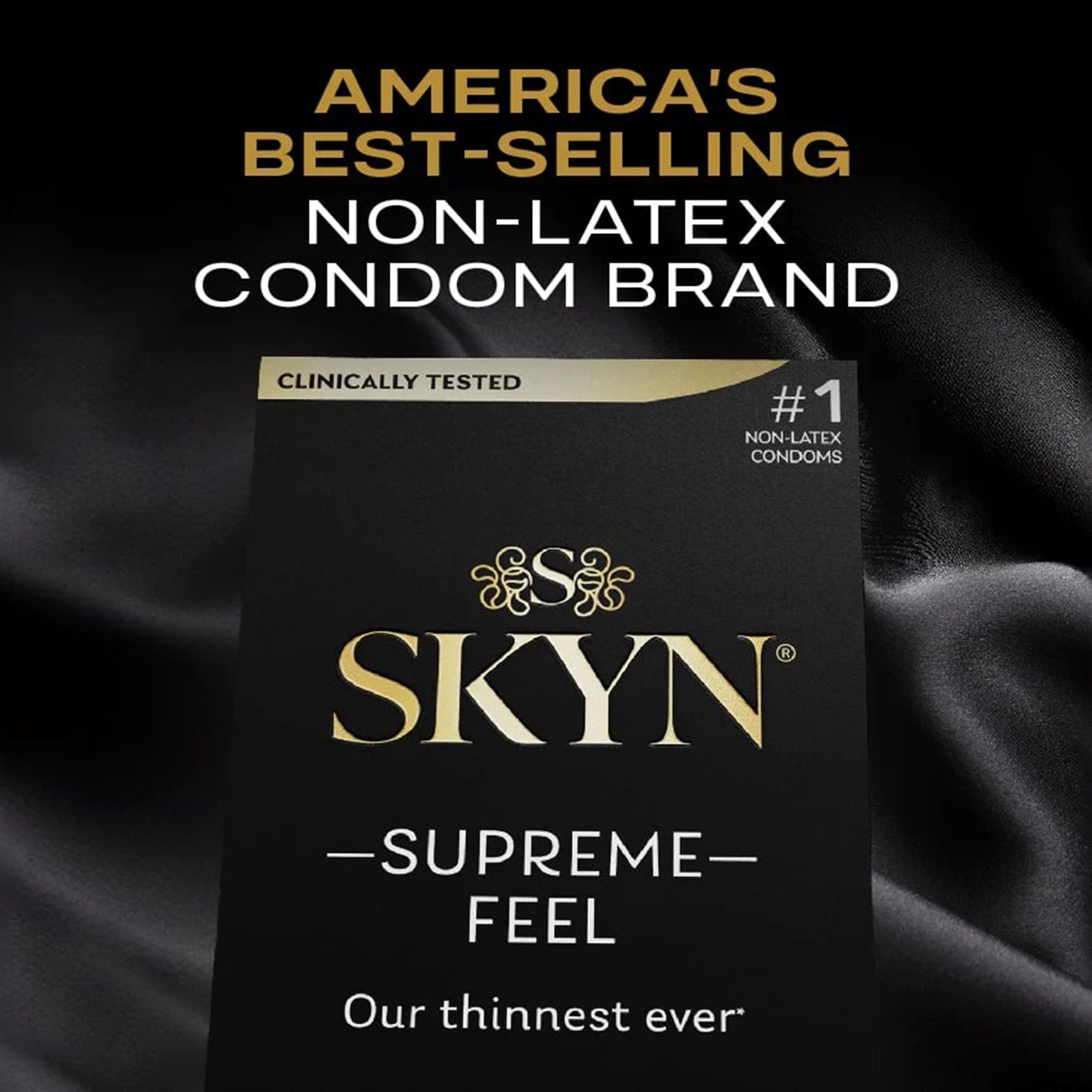 Condom SKYN® Supreme Lubricated One Size Fits Most 30 Per Box - image 4