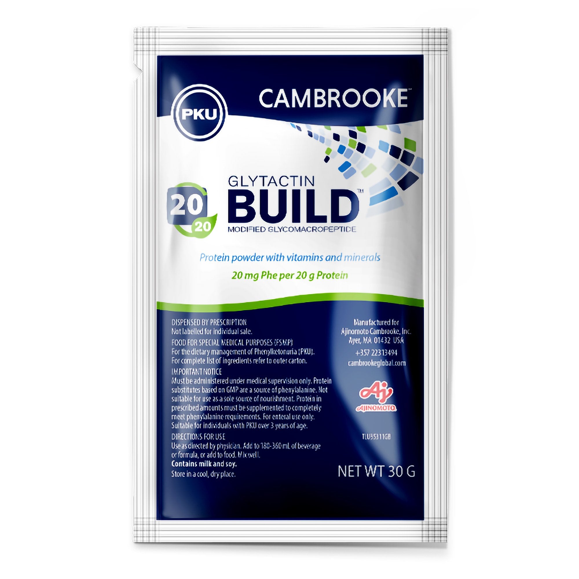 Oral Supplement Glytactin® BUILD 20/20 Smooth Flavor Powder 1.1 oz. Individual Packet
