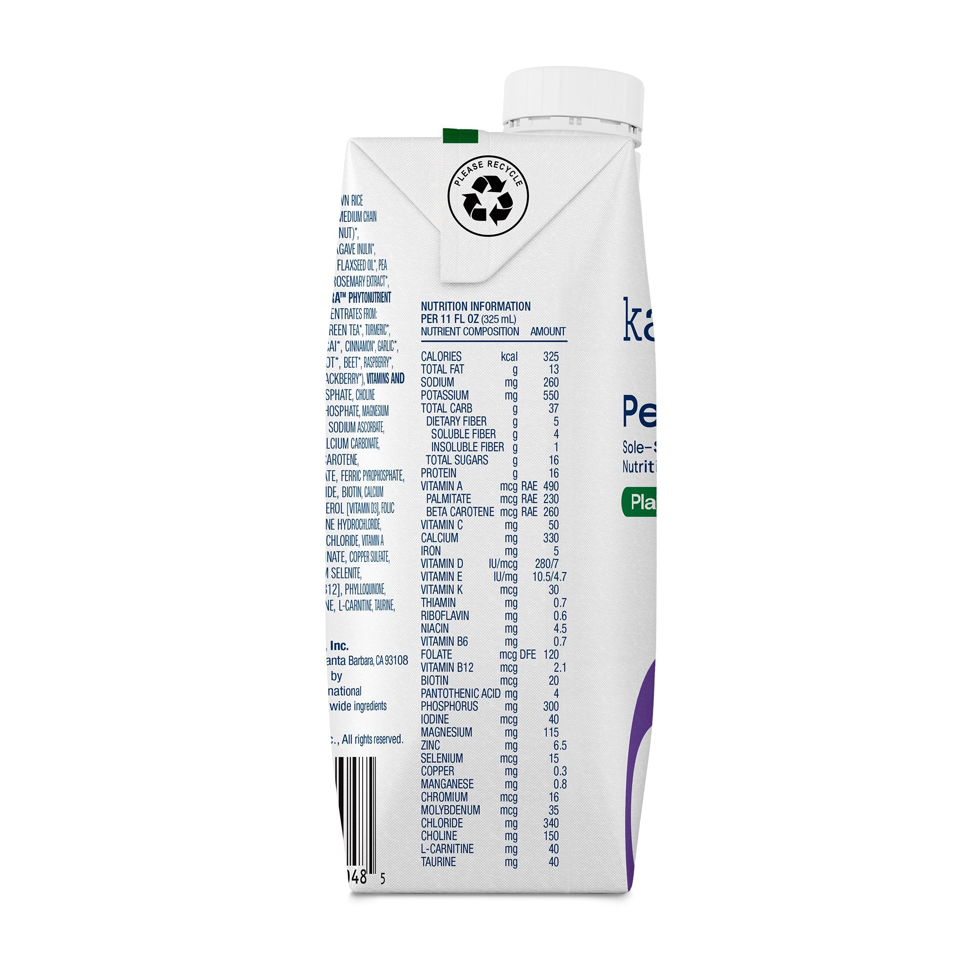 Oral Supplement Kate Farms Peptide 1.0 Plain Flavor Liquid 11 oz. Carton - image 3