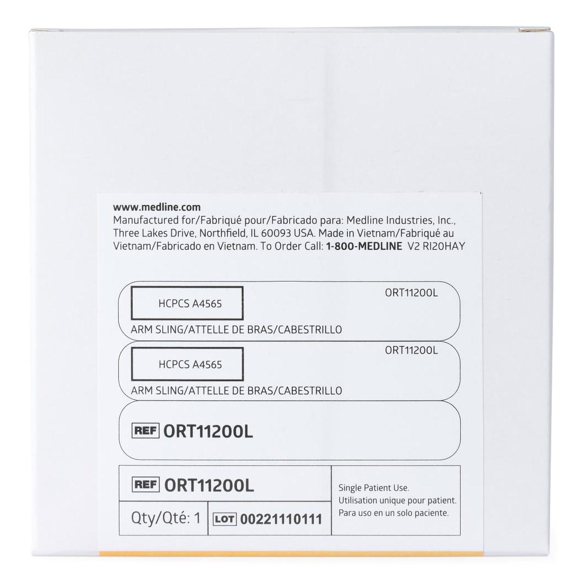 Arm Sling Medline Cool Mesh D-Ring / Hook and Loop Strap Closure Large - image 3