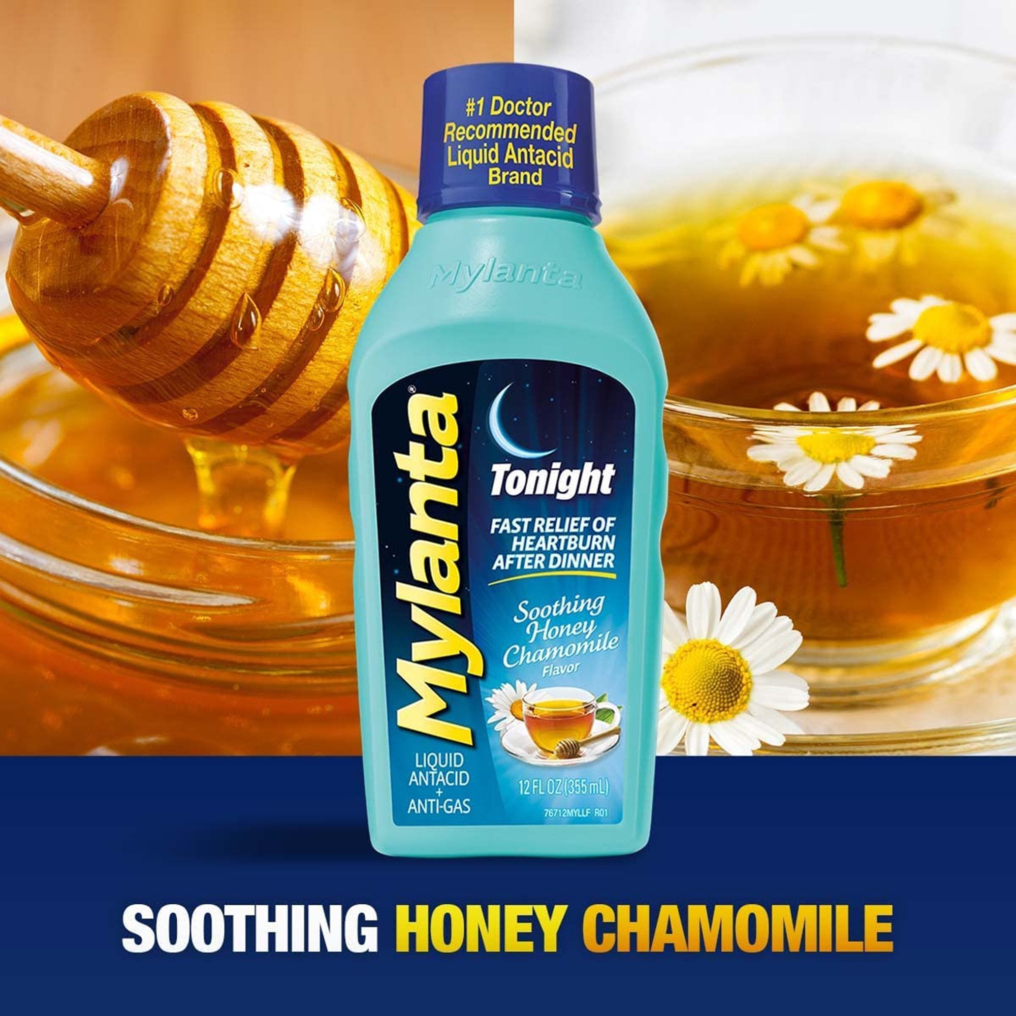 Antacid Mylanta® Tonight 800 mg / 270 mg / 80 mg Strength Liquid 12 oz. - image 4