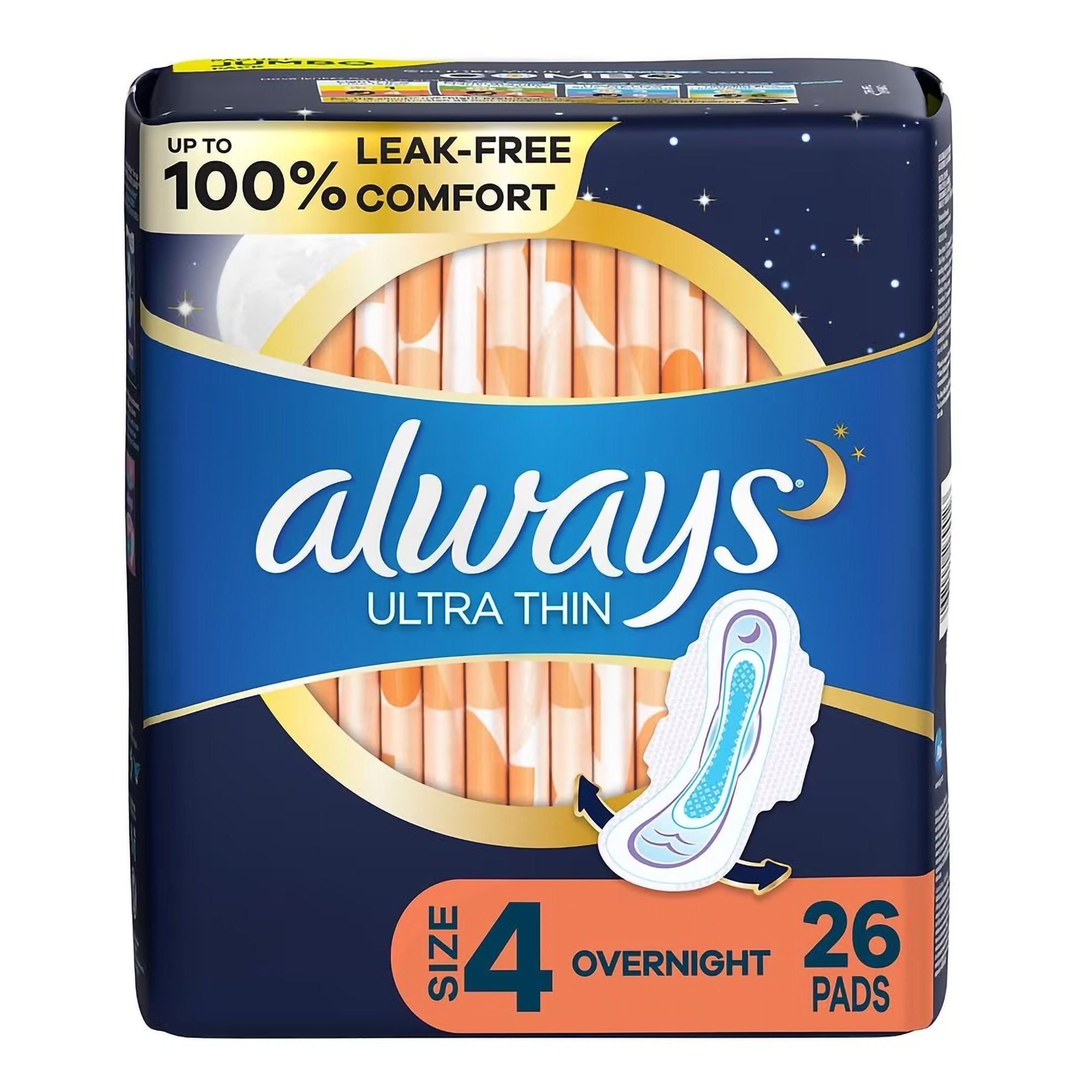 Always® Ultra Thin Pads Size 4 Overnight with Flexi-Wings