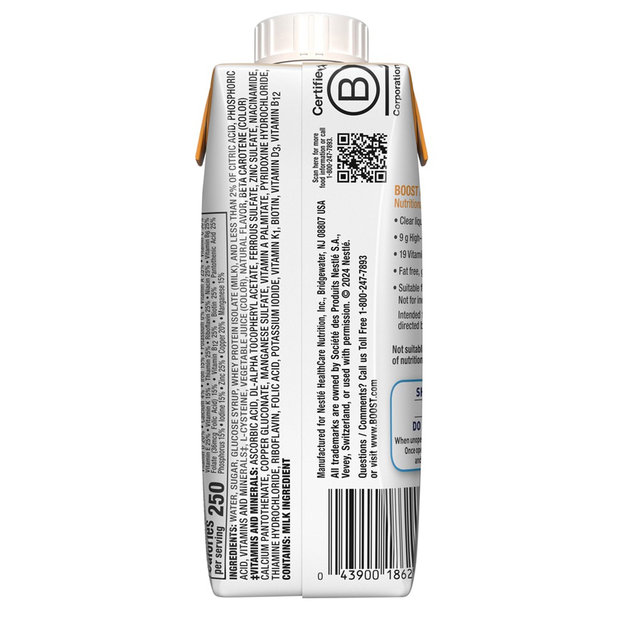 Oral Supplement Boost Breeze® Orange Flavor Liquid 8 oz. Carton - image 2