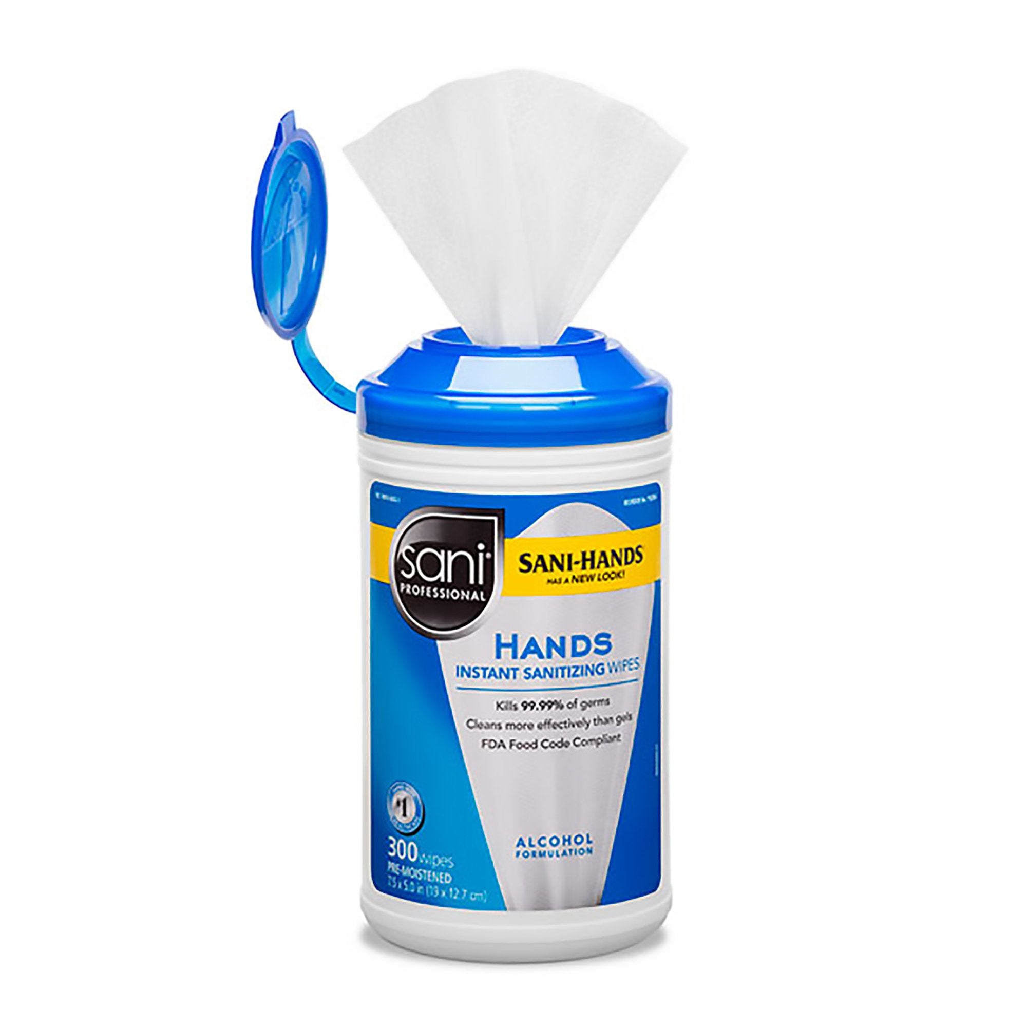 Hand Sanitizing Wipe Sani-Hands® 300 Count Ethyl Alcohol Wipe Canister - image 6
