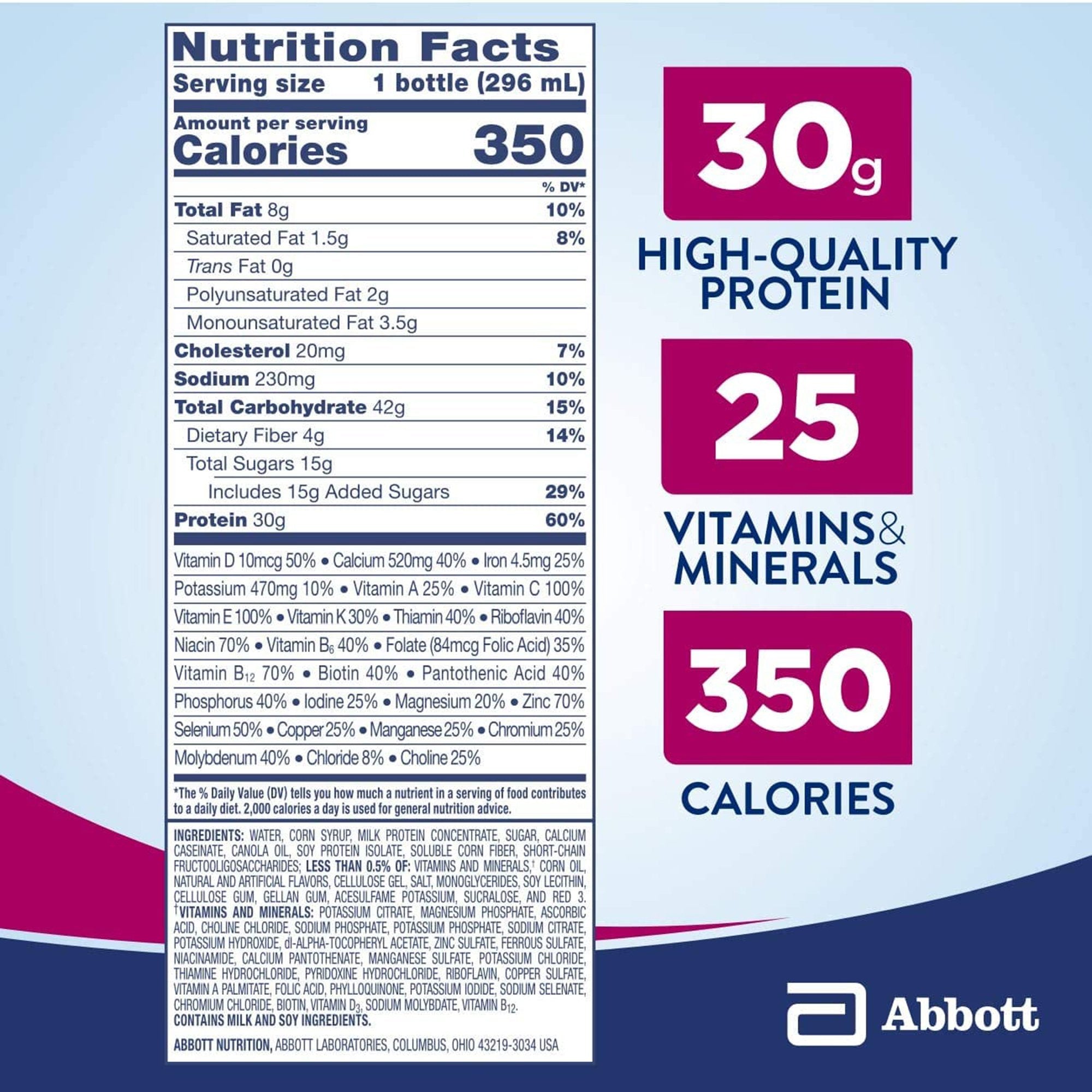 Oral Supplement Ensure® Complete Strawberry Flavor Liquid 10 oz. Bottle - image 8