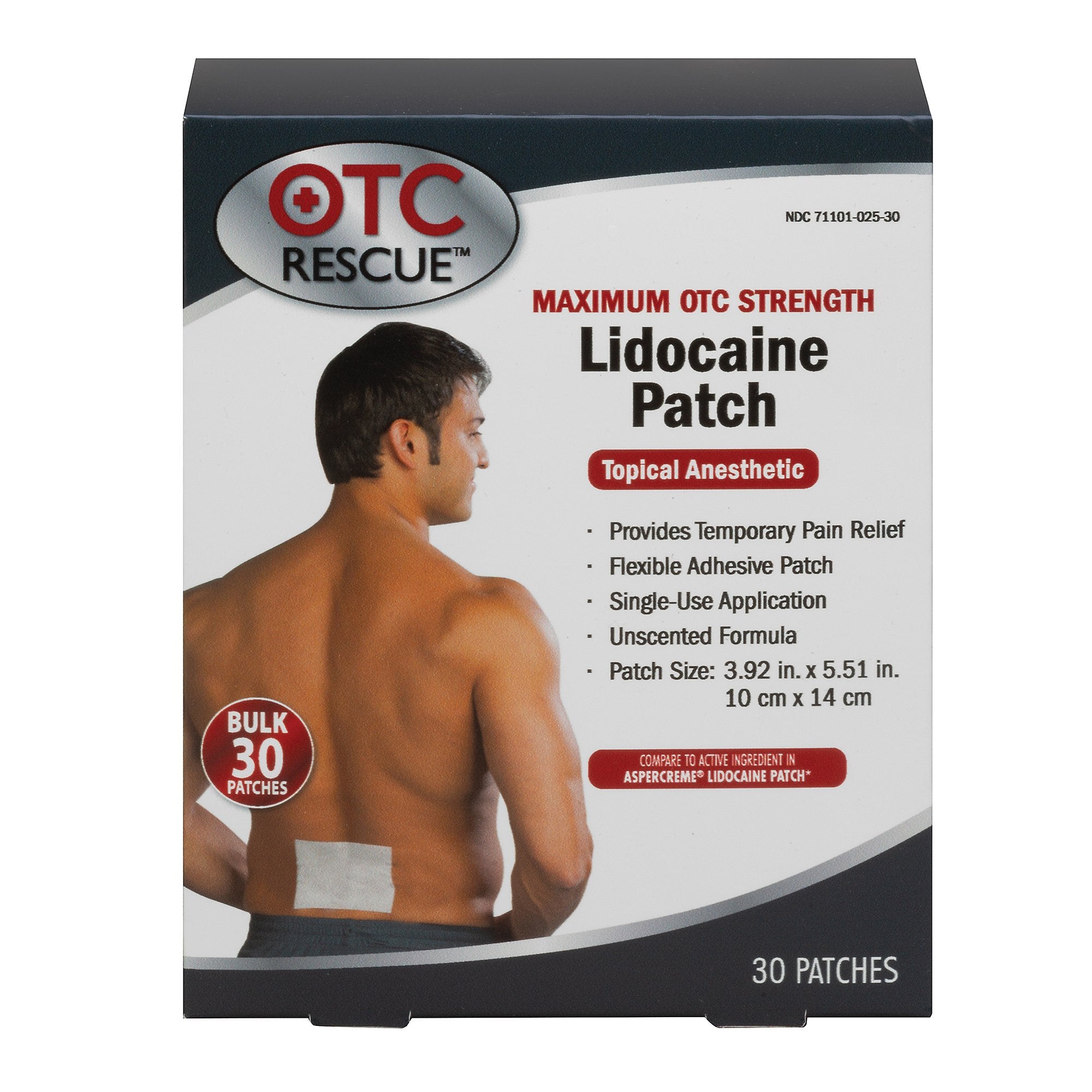 Topical Pain Relief OTC RESCUE 4% Strength Lidocaine Patch 30 per Box - image 9