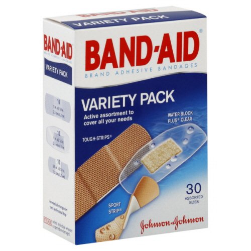 Adhesive Strip Band-Aid® Variety Pack Fabric / Plastic Clear / Tan 1 X 2-1/2 Inch / 1 X 3-1/4 Inch / 5/8 X 2-1/4 Inch Sterile