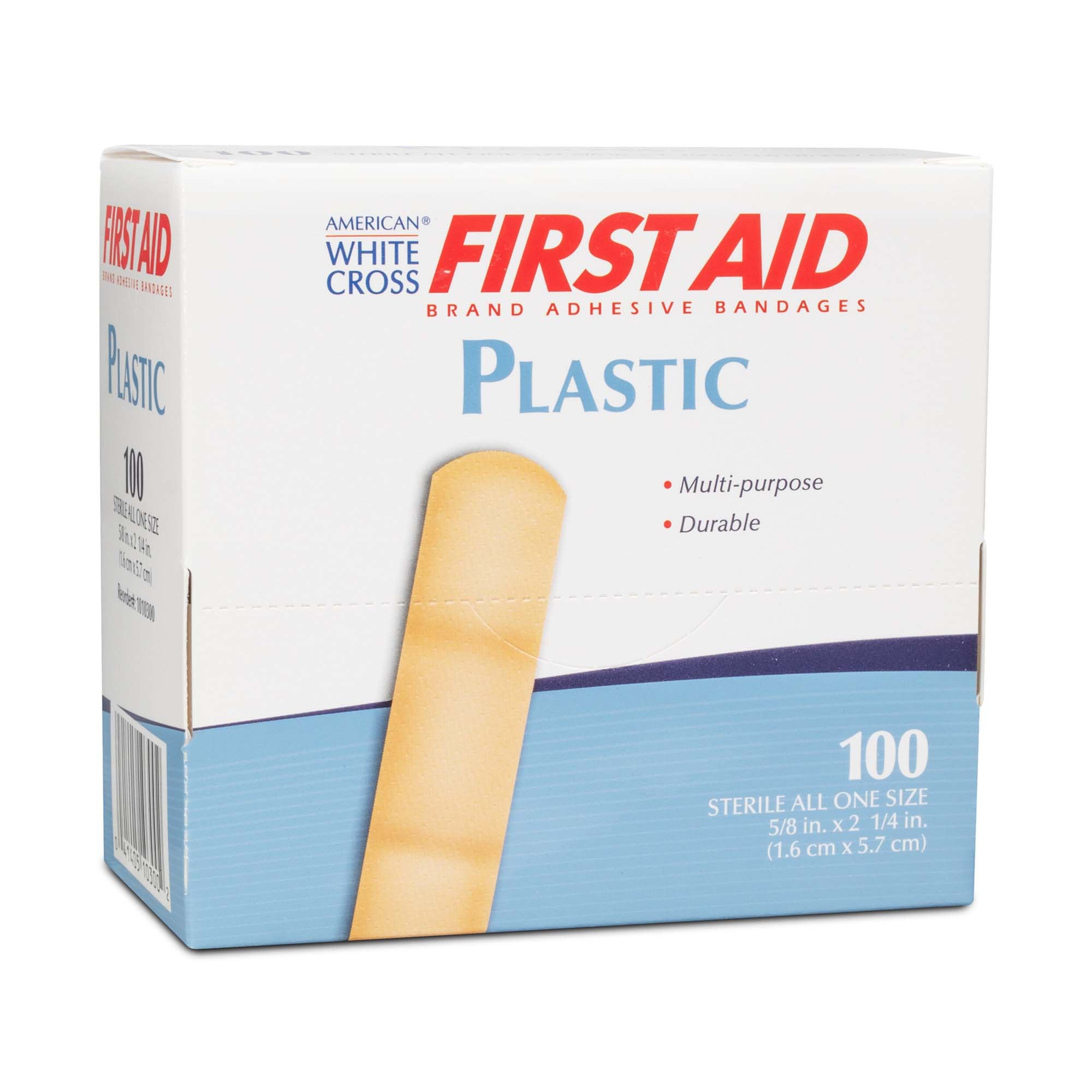 Adhesive Strip American White Cross® First Aid Plastic Tan 5/8 X 2-1/4 Inch Sterile - image 2