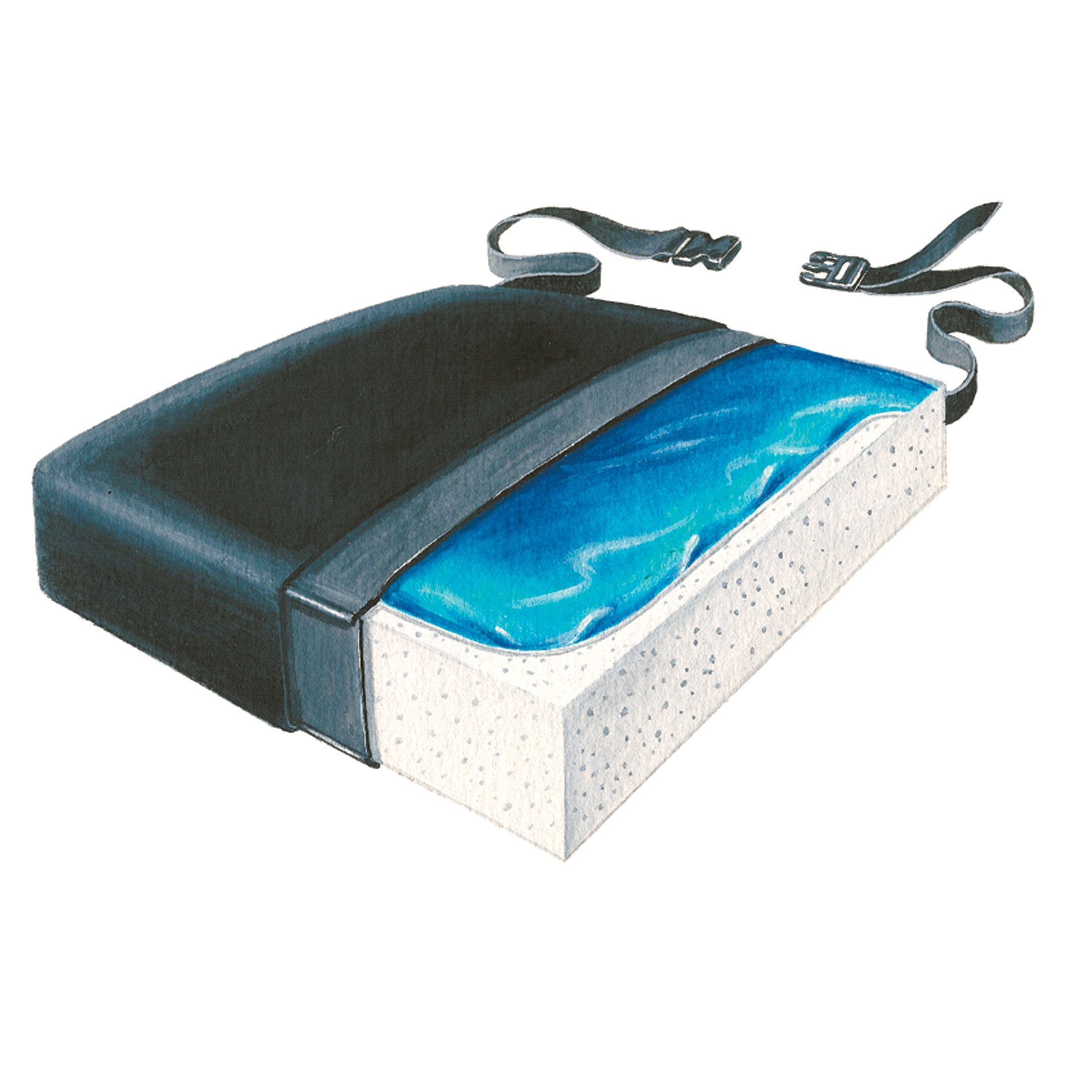 Seat Cushion Skil-Care™ 16 W X 16 L X 2-1/2 D Inch Foam / Gel - image 2