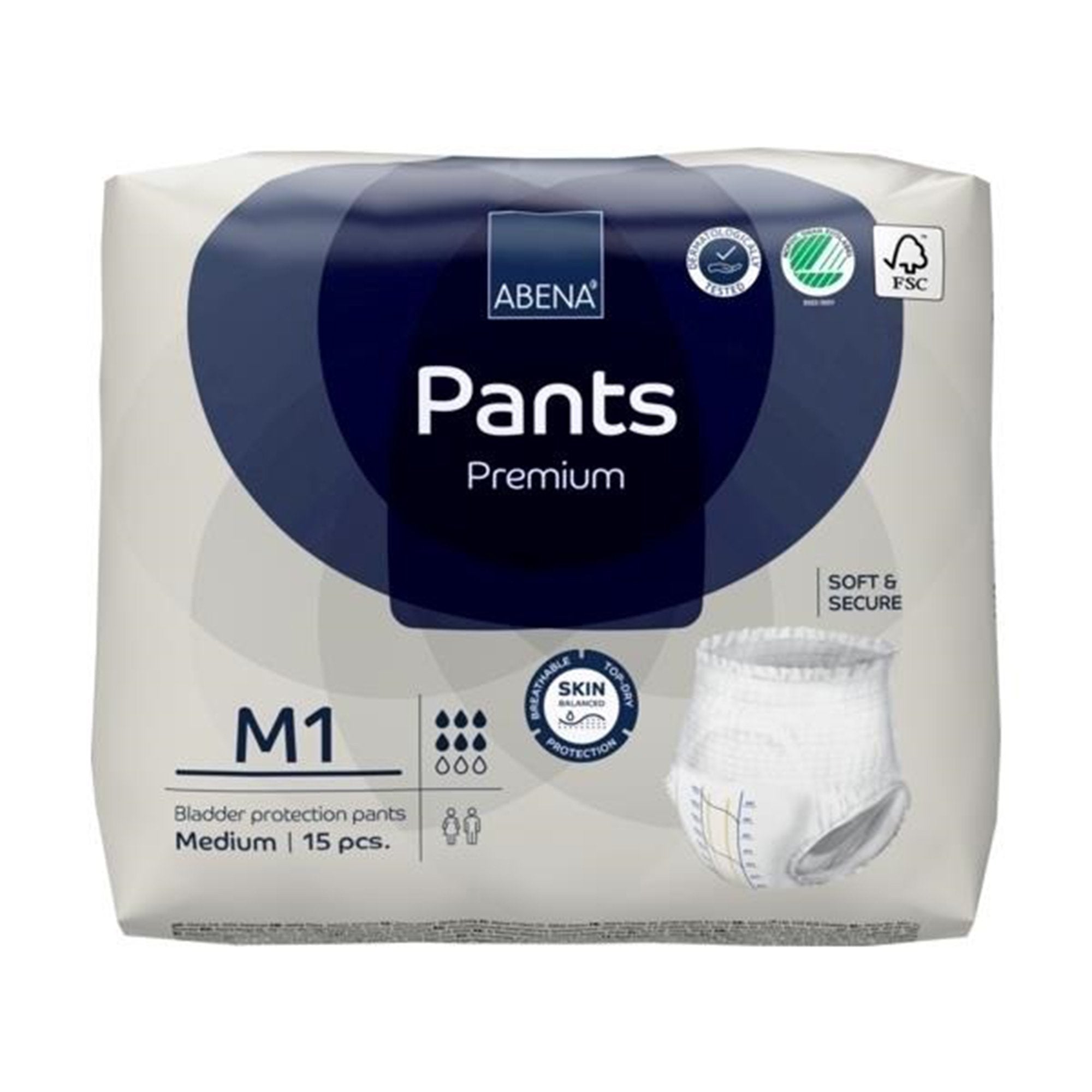Absorbent Underwear Abena® Premium Pants M1 Pull On with Tear Away Seams Adult Medium Unisex Disposable Heavy Absorbency - image 5