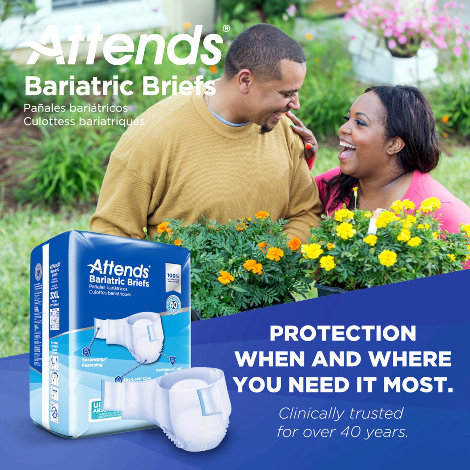 Incontinence Brief Attends® Bariatric Adult 3X-Large Unisex Disposable Heavy Absorbency - image 10