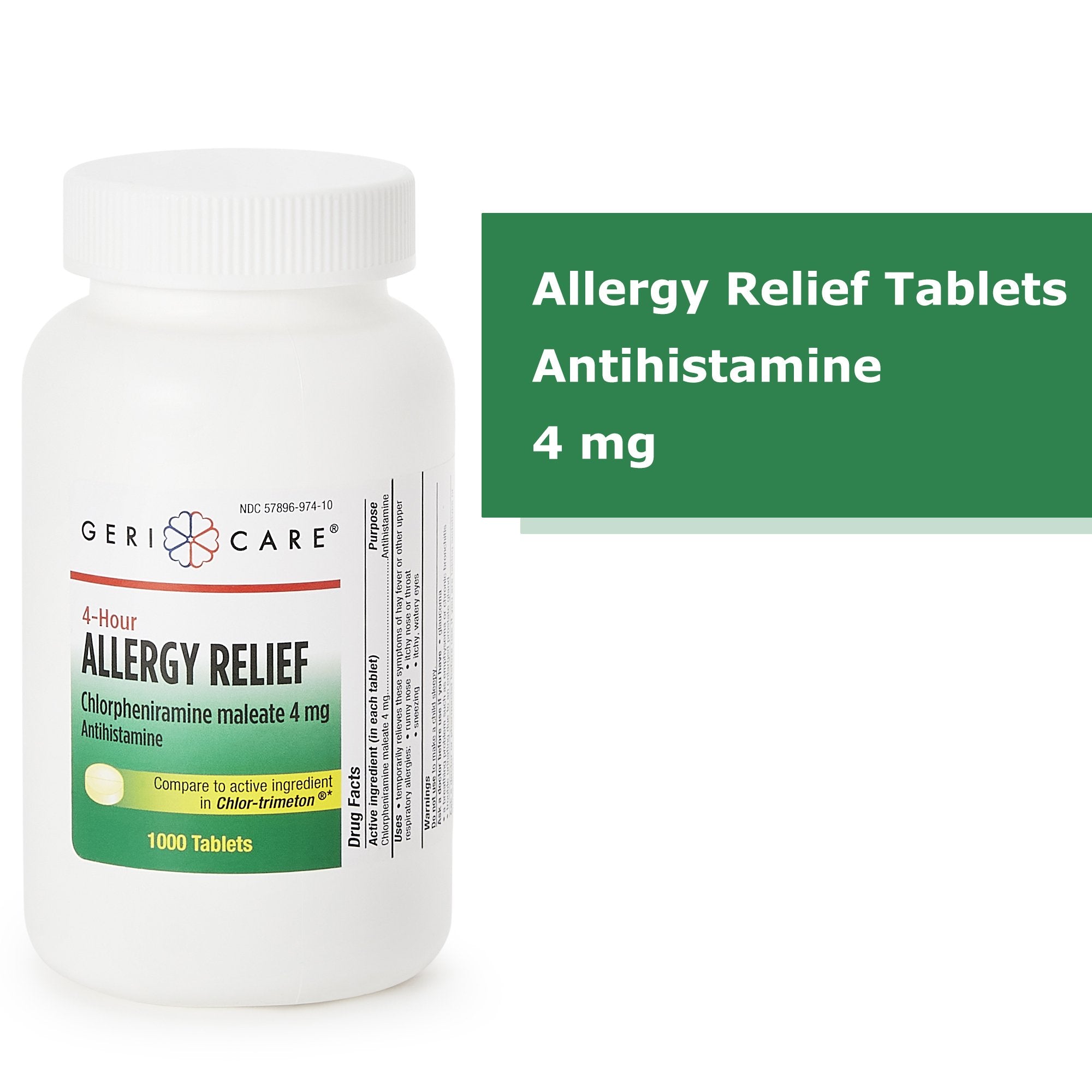 Allergy Relief HEALTHSTAR® 4 mg Strength Tablet 1,000 per Bottle - image 5