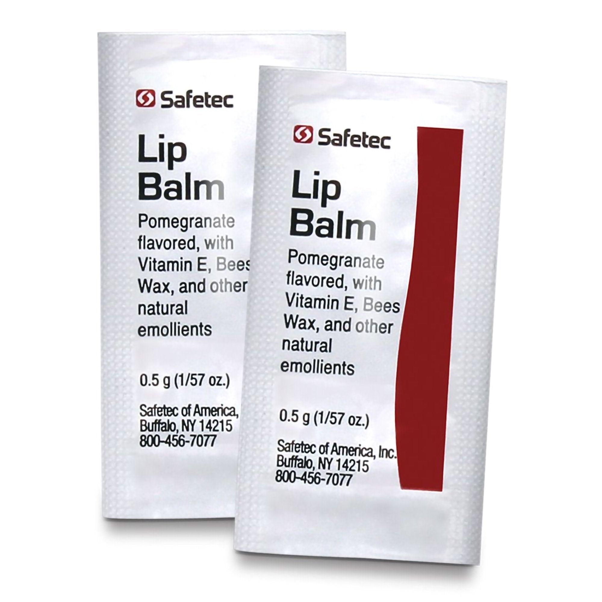 Lip Balm Safetec 0.5 Gram Balm Individual Packet Pomegranate Flavor - image 3
