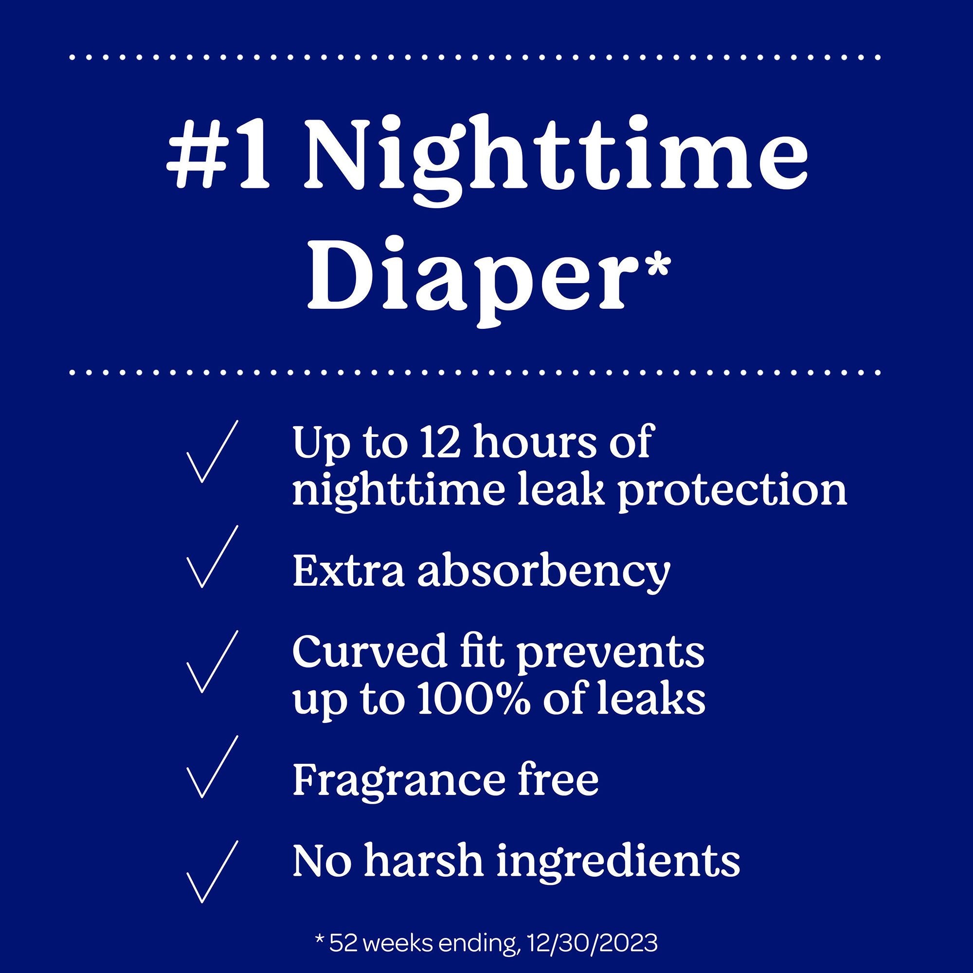 Unisex Baby Diaper Huggies® Overnites Size 7 Disposable Heavy Absorbency - image 8