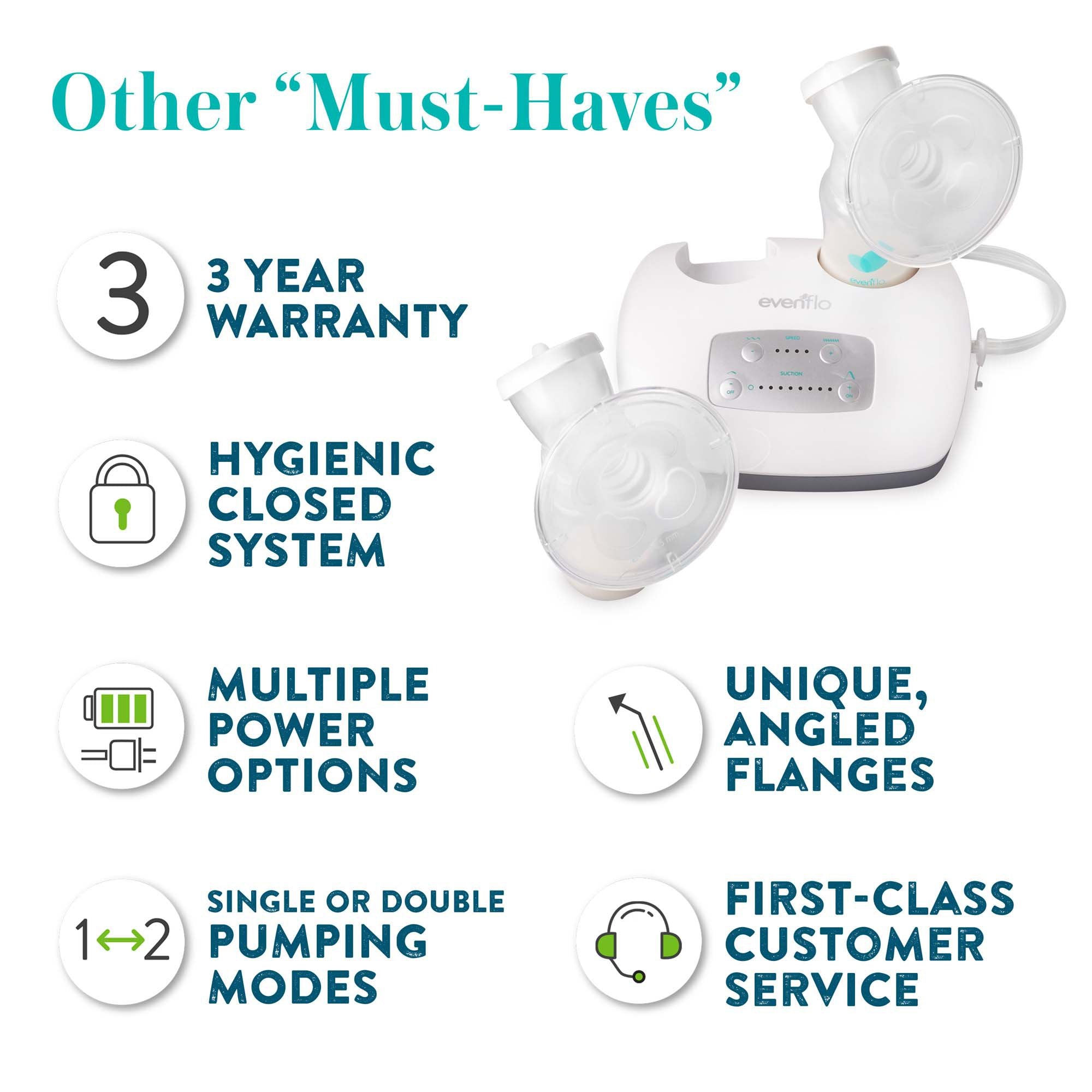 Double Electric Breast Pump Evenflo Advanced - image 9