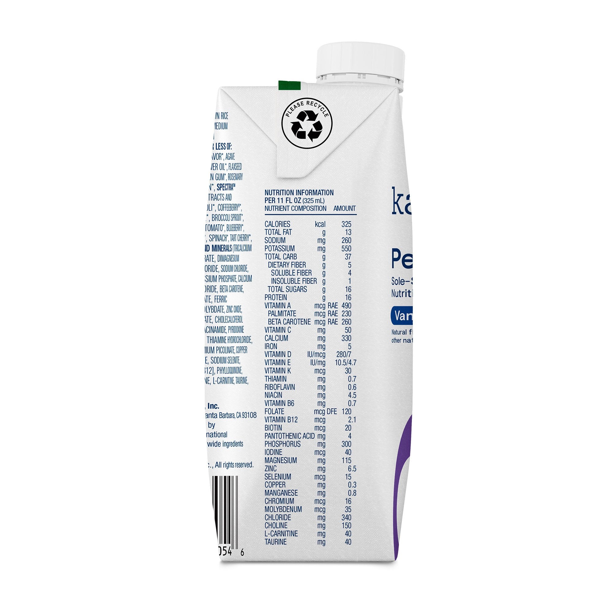 Oral Supplement Kate Farms Peptide 1.0 Vanilla Flavor Liquid 11 oz. Carton - image 3