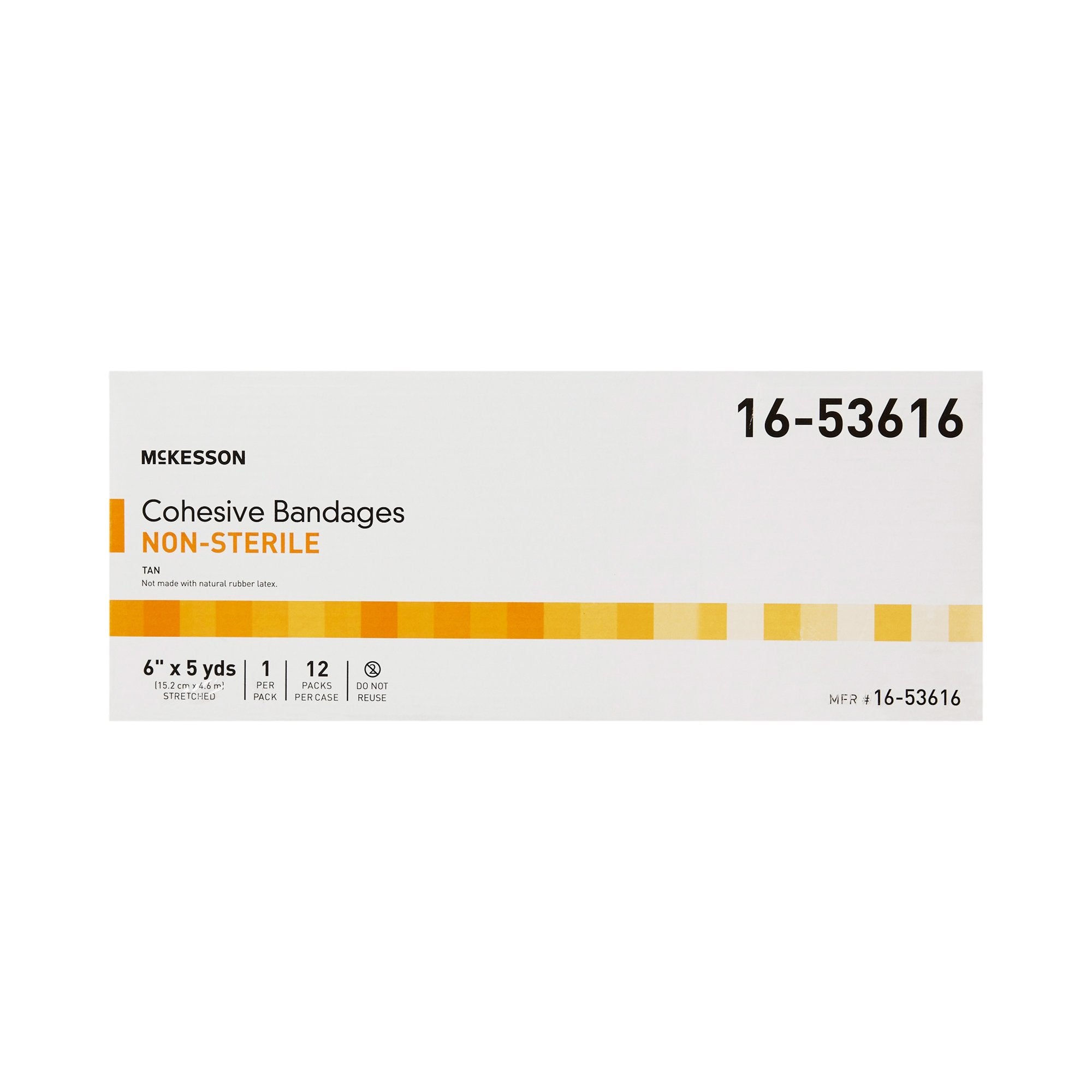 Cohesive Bandage McKesson 6 Inch X 5 Yard Self-Adherent Closure Tan NonSterile Standard Compression - image 2