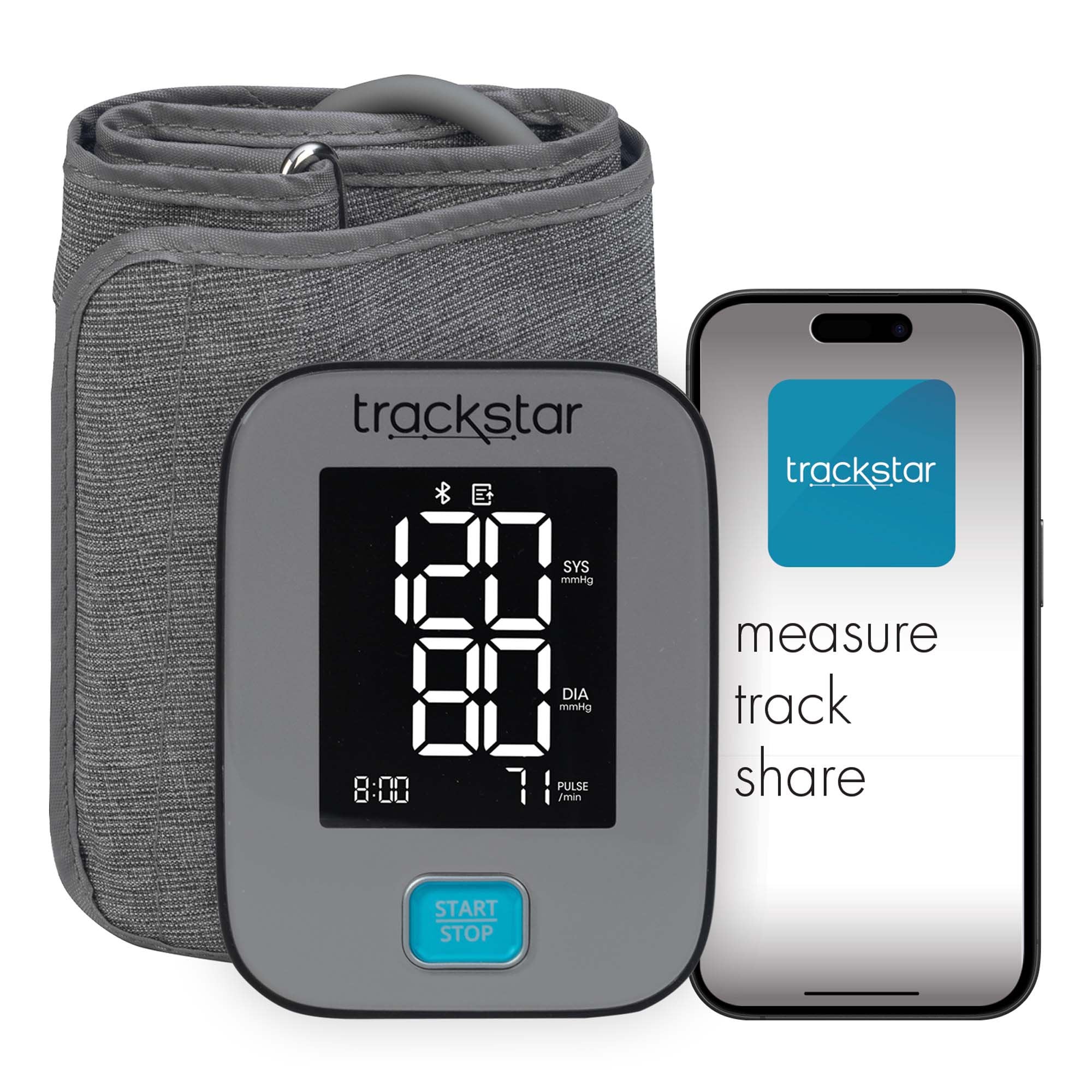 Digital Blood Pressure Monitor RPM Pro™ Adult Cuff Cloth Fabric Cuff 8.6 to 17.7 inch Circumference Mobile - image 2