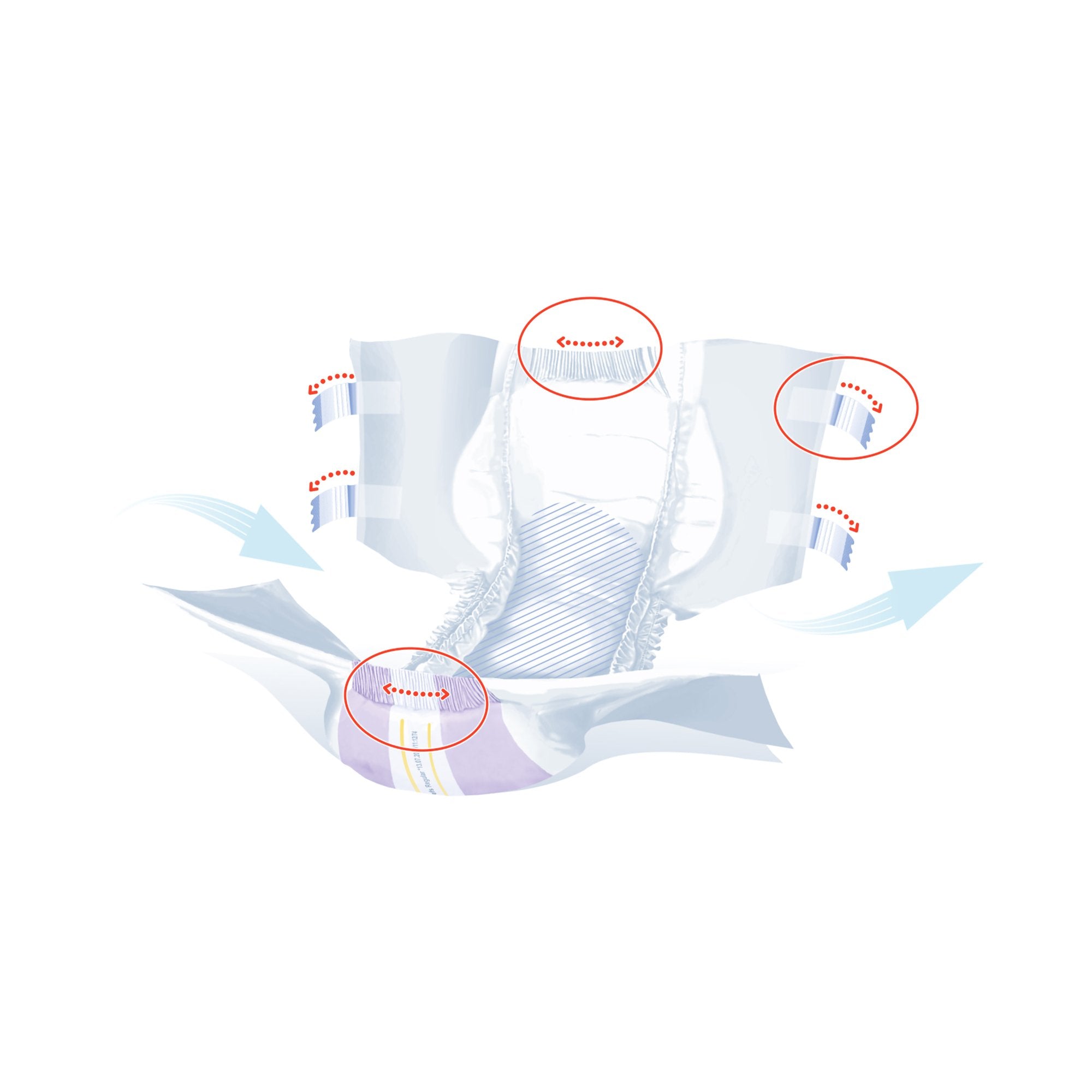Incontinence Brief Seni® Super Plus Adult Regular Unisex Disposable Heavy Absorbency - image 10
