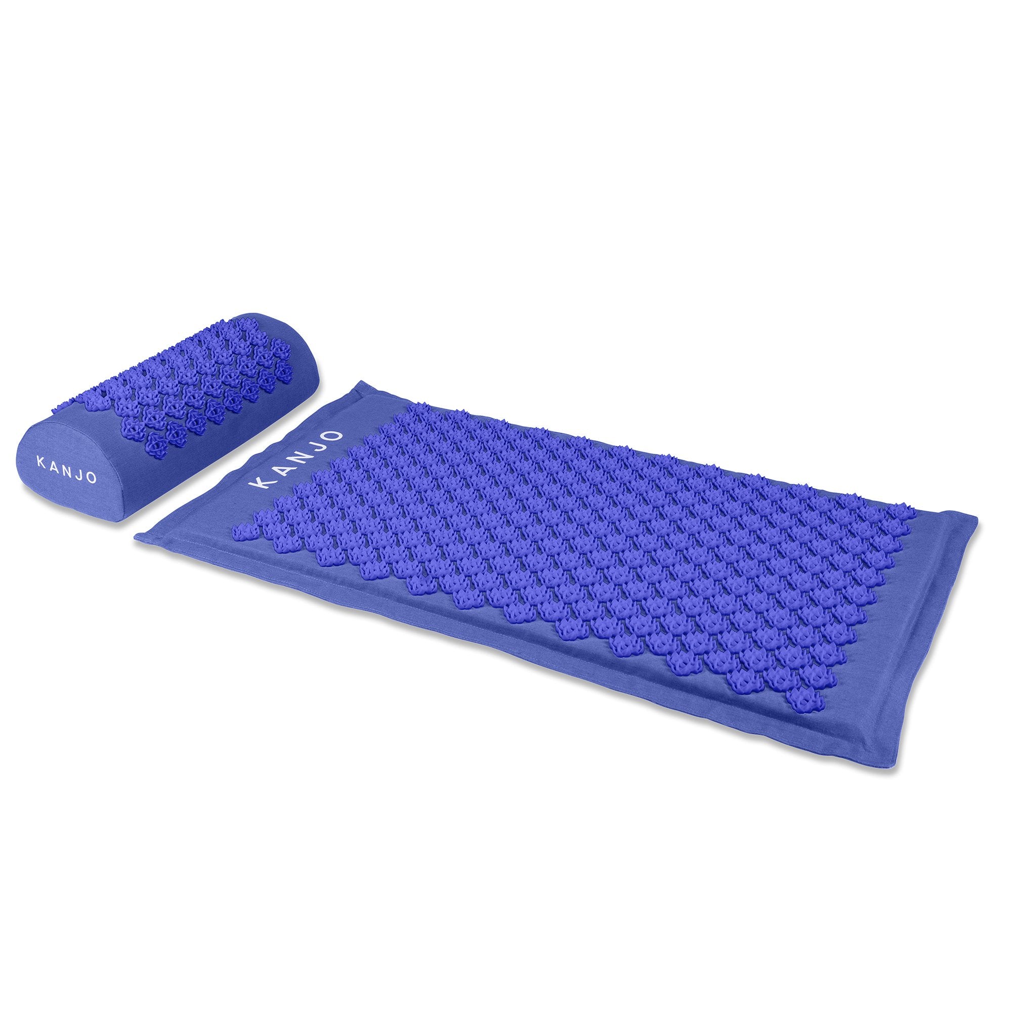 Kanjo Acupressure Mat Set Periwinkle Cotton Linen Blend / Foam / Plastic Mat: 17 X 28 Inch / Pillow: 6 X 14 Inch - image 2