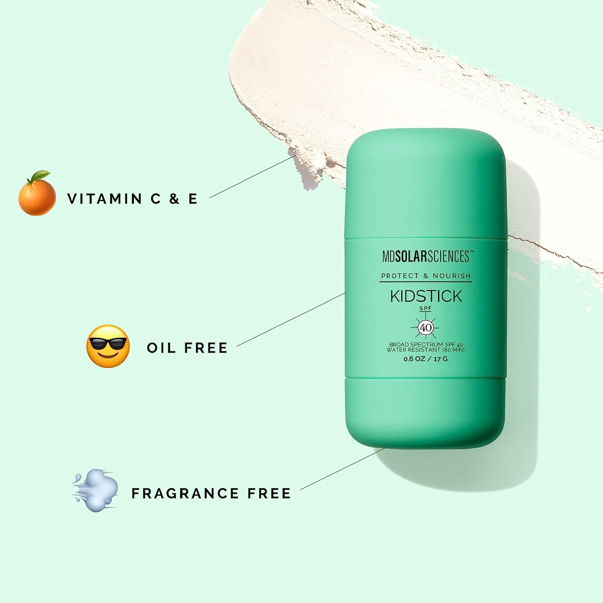 Sunscreen MDSolarsciences™ KidStick SPF 40 Stick 0.6 oz. Tottle Bottle - image 7
